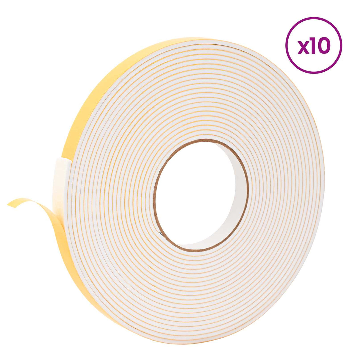 Samoljepljiva pjenasta traka 10 pcs Bijela 15mm x 10m CR pjena