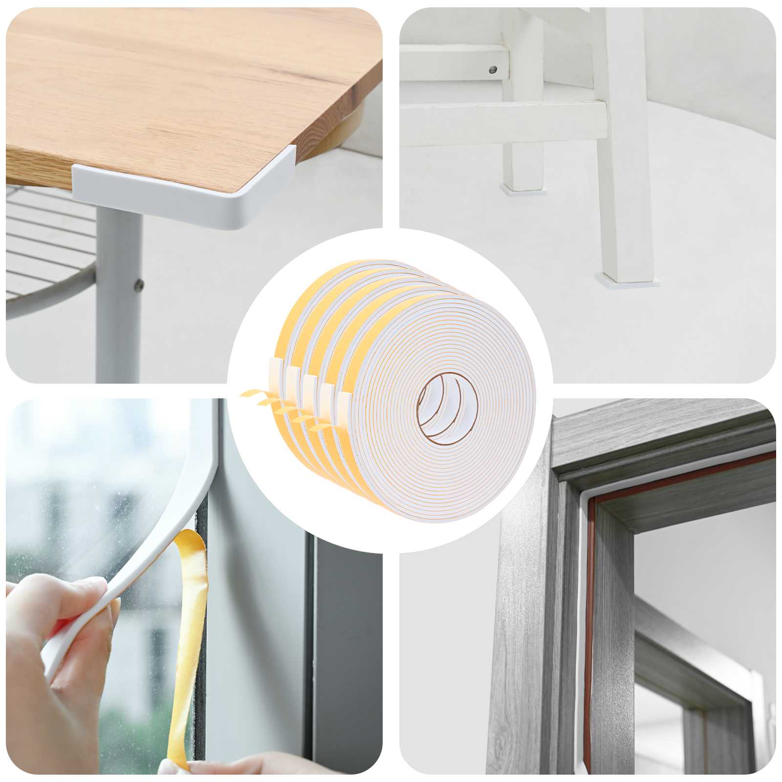 Samoljepljiva pjenasta traka 5 pcs Bijela 20mm x 10m CR pjena