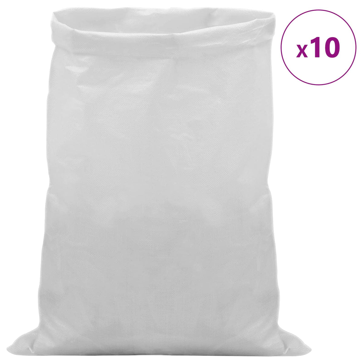 Tkanine vreće 10 pcs Bijela 50 x 80 cm PP