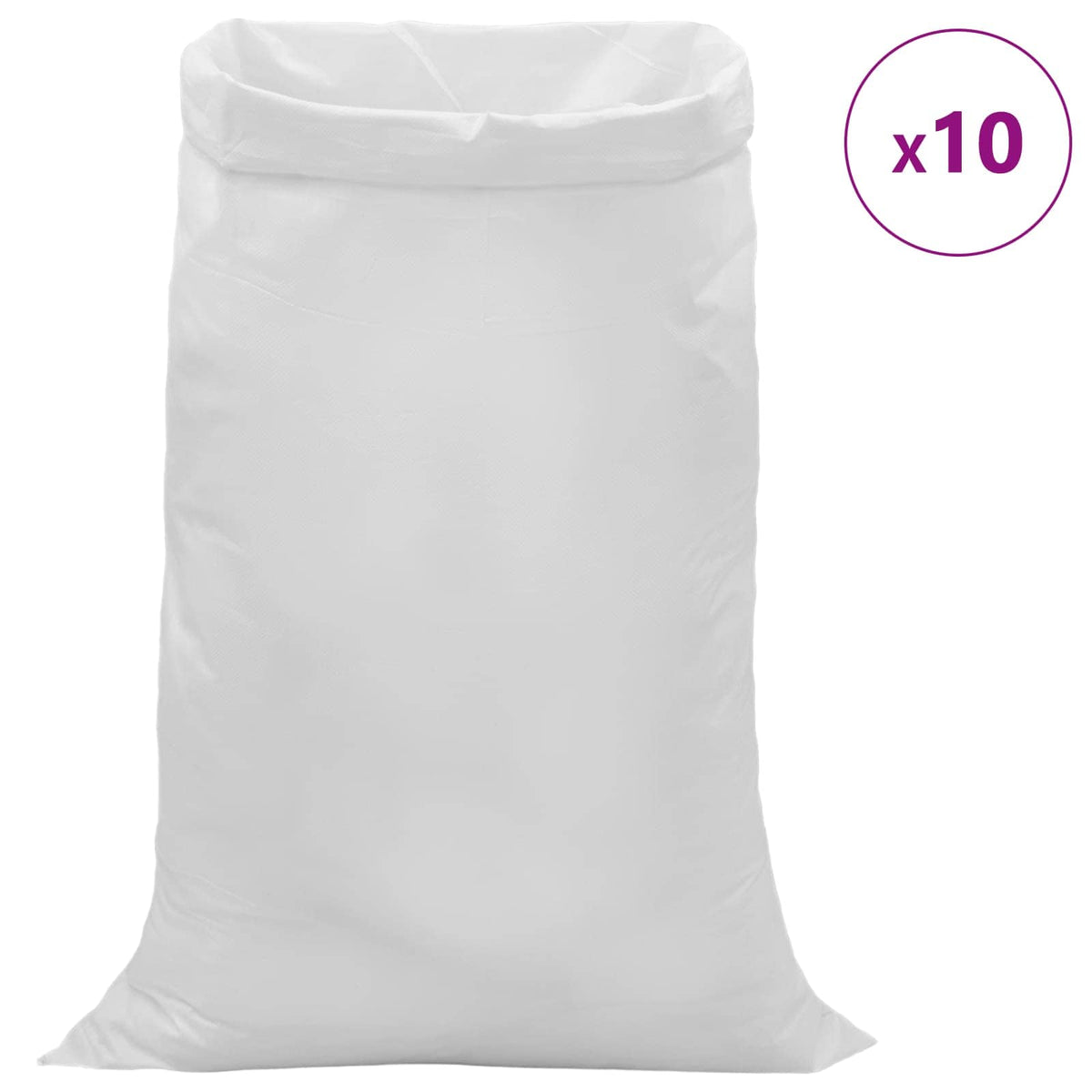 Tkanine vreće 10 pcs Bijela 80 x 125 cm PP