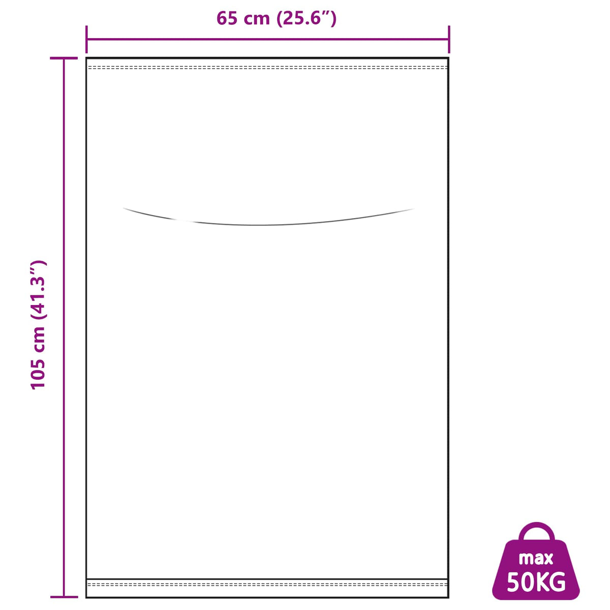 Tkanine vreće 50 pcs Bijela 65 x 105 cm PP