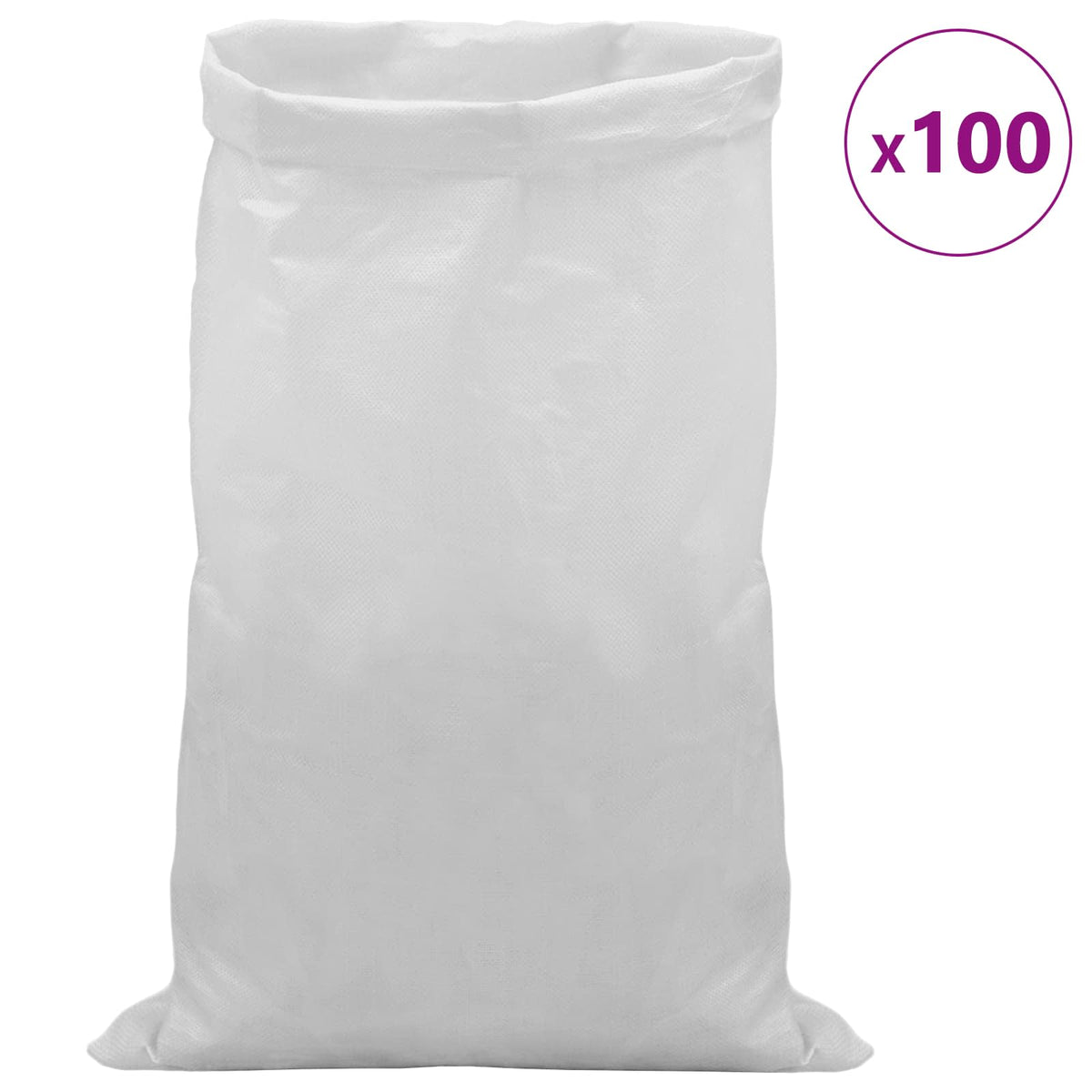Tkanine vreće 100 pcs Bijela 65 x 115 cm PP