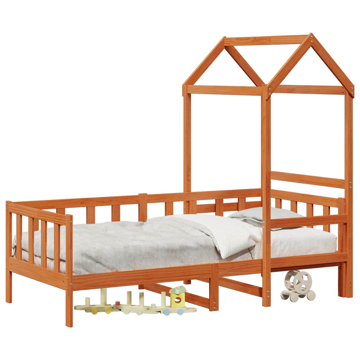 Set Dnevnog Kreveta 2 kom. Vosak smeđa Čvrsto borovo drvo 90 x 190 cm