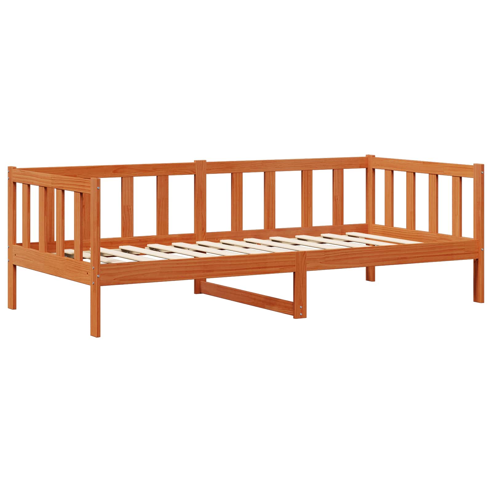 Set Dnevnog Kreveta 2 pcs Vosak smeđa Čvrsto borovo drvo