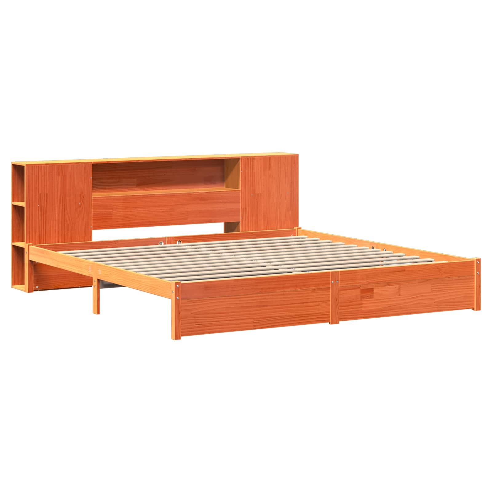 Krevet s okvirom i spremnikom s uzglavljem 2 pcs Vosak smeđa