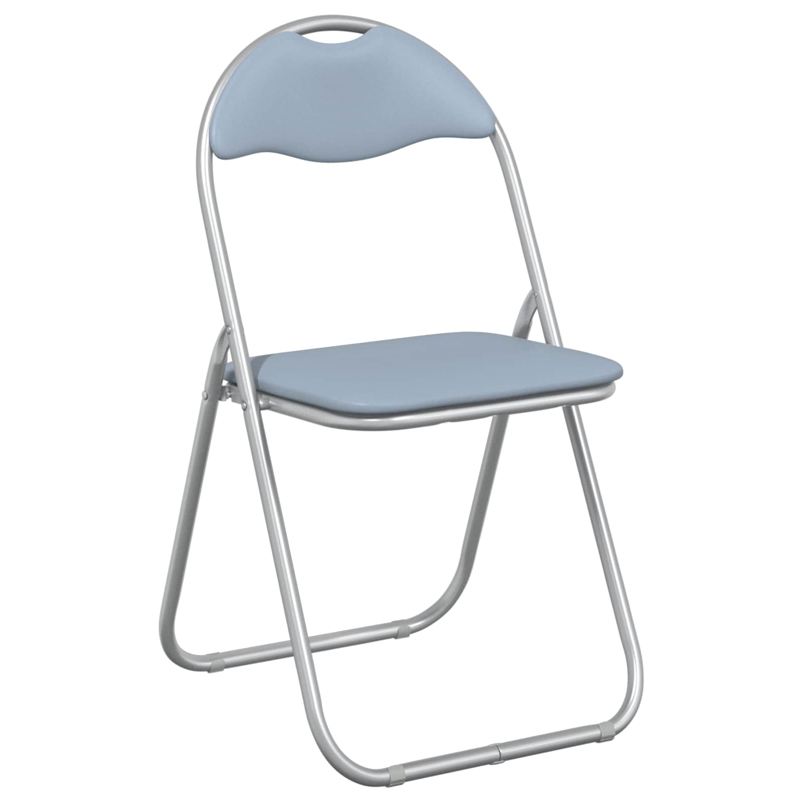 Sklopiva stolica 2 pcs Sivi 48 x 43,5 x 81 cm Lažna koža