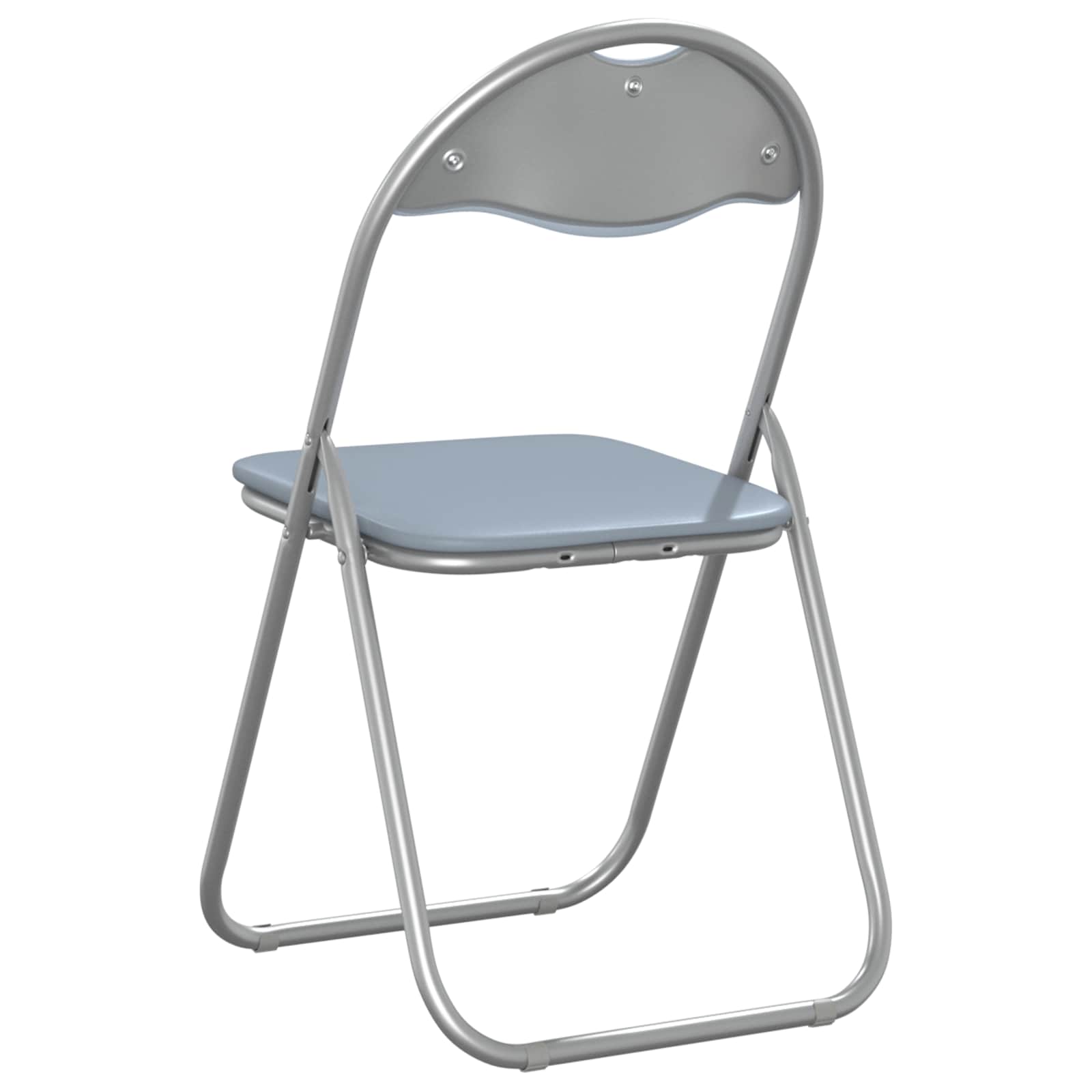 Sklopiva stolica 2 pcs Sivi 48 x 43,5 x 81 cm Lažna koža