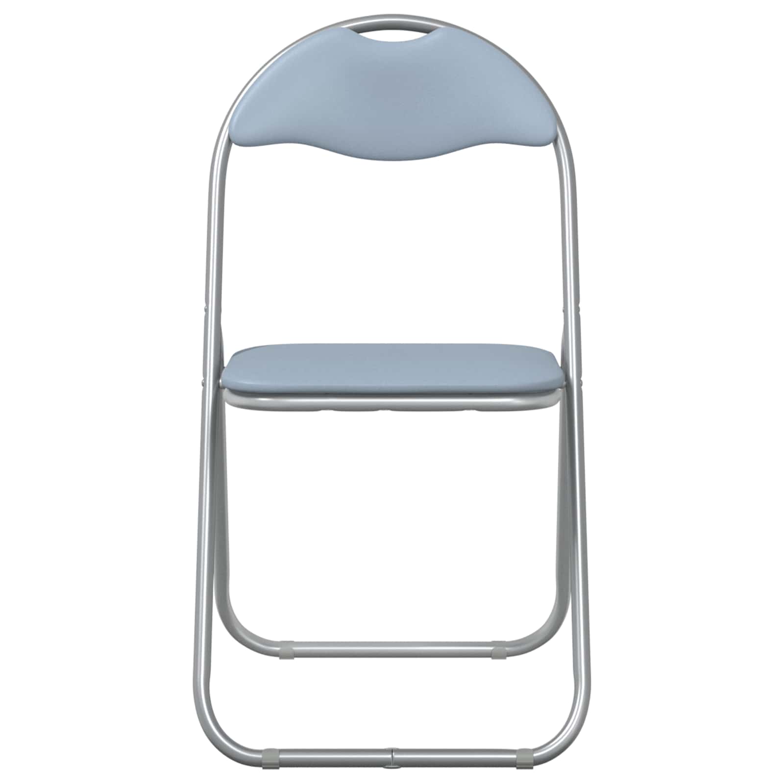 Sklopiva stolica 2 pcs Sivi 48 x 43,5 x 81 cm Lažna koža