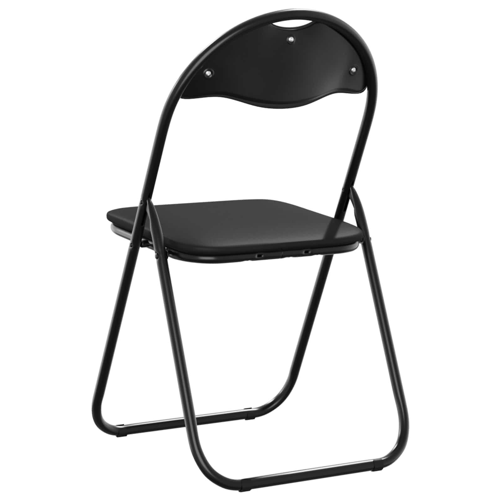 Sklopiva stolica 8 pcs Crna 48 x 43,5 x 81 cm Lažna koža