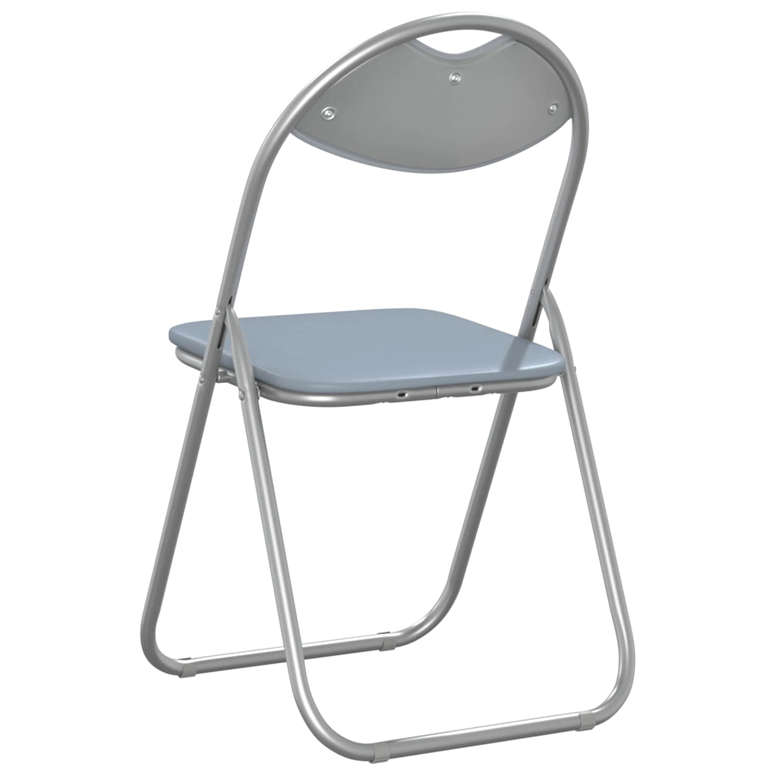 Sklopiva stolica 2 pcs Sivi 48 x 43,5 x 81 cm Lažna koža