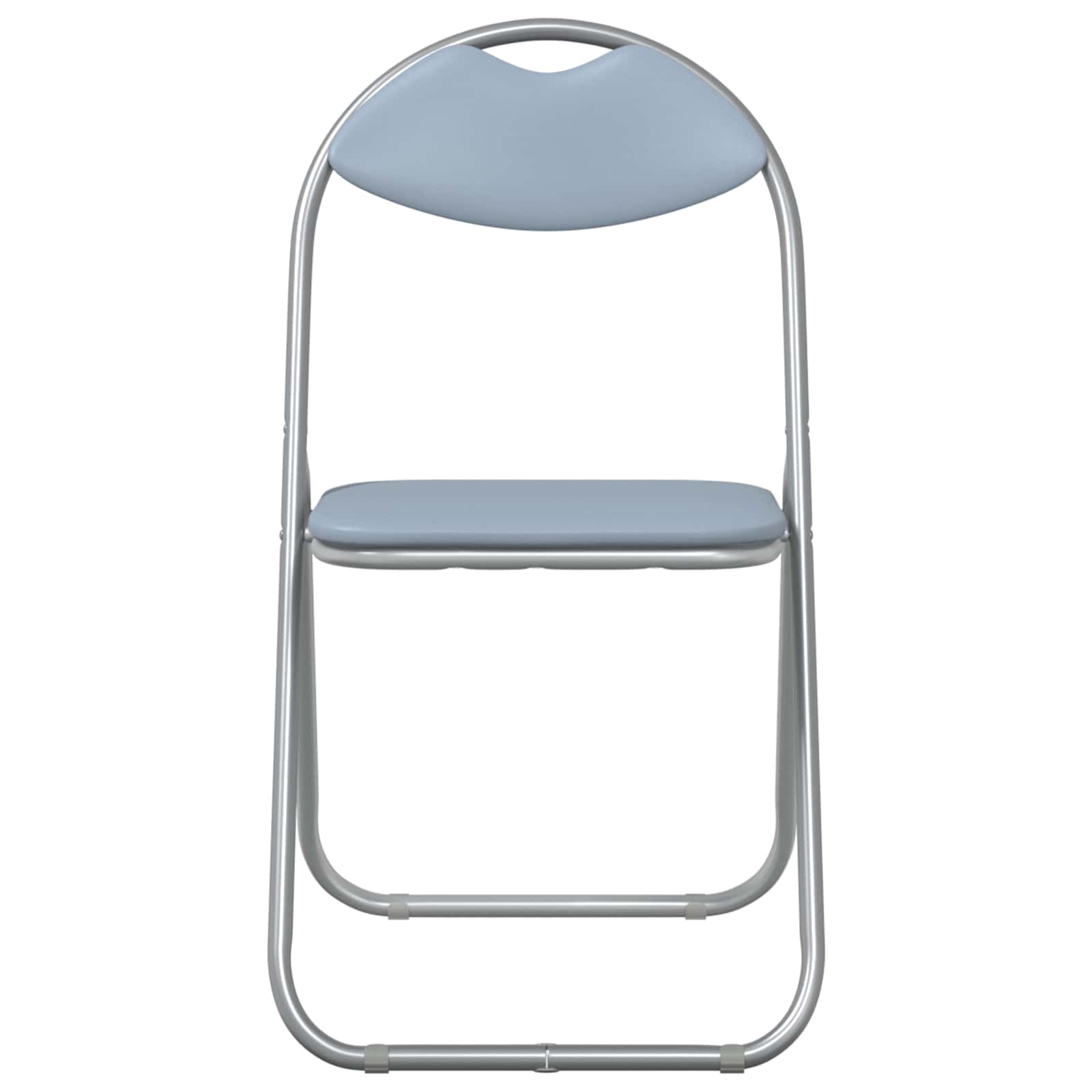 Sklopiva stolica 2 pcs Sivi 48 x 43,5 x 81 cm Lažna koža