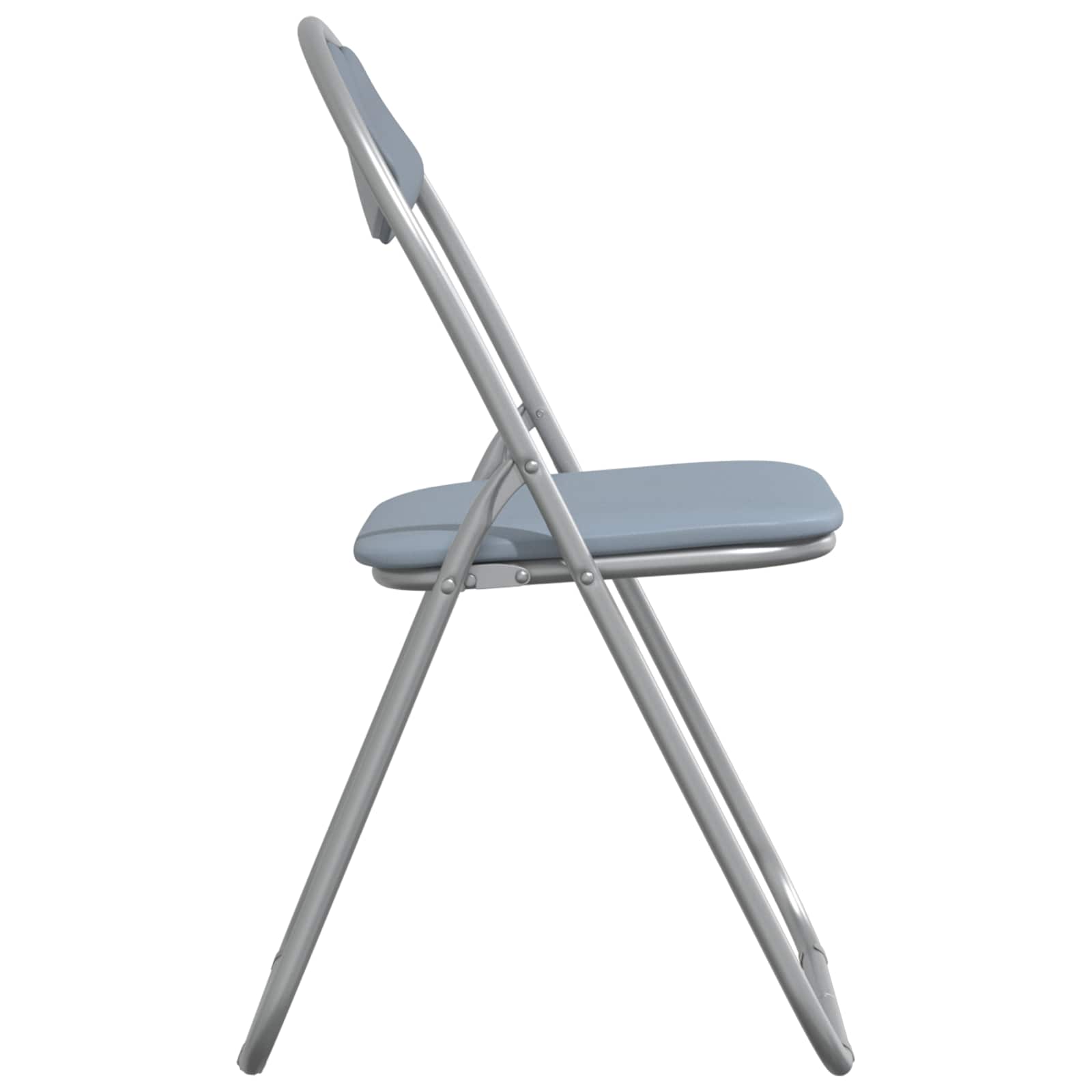 Sklopiva stolica 2 pcs Sivi 48 x 43,5 x 81 cm Lažna koža