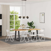 Sklopiva stolica 8 pcs Bijeli 48 x 43,5 x 81 cm Lažna koža