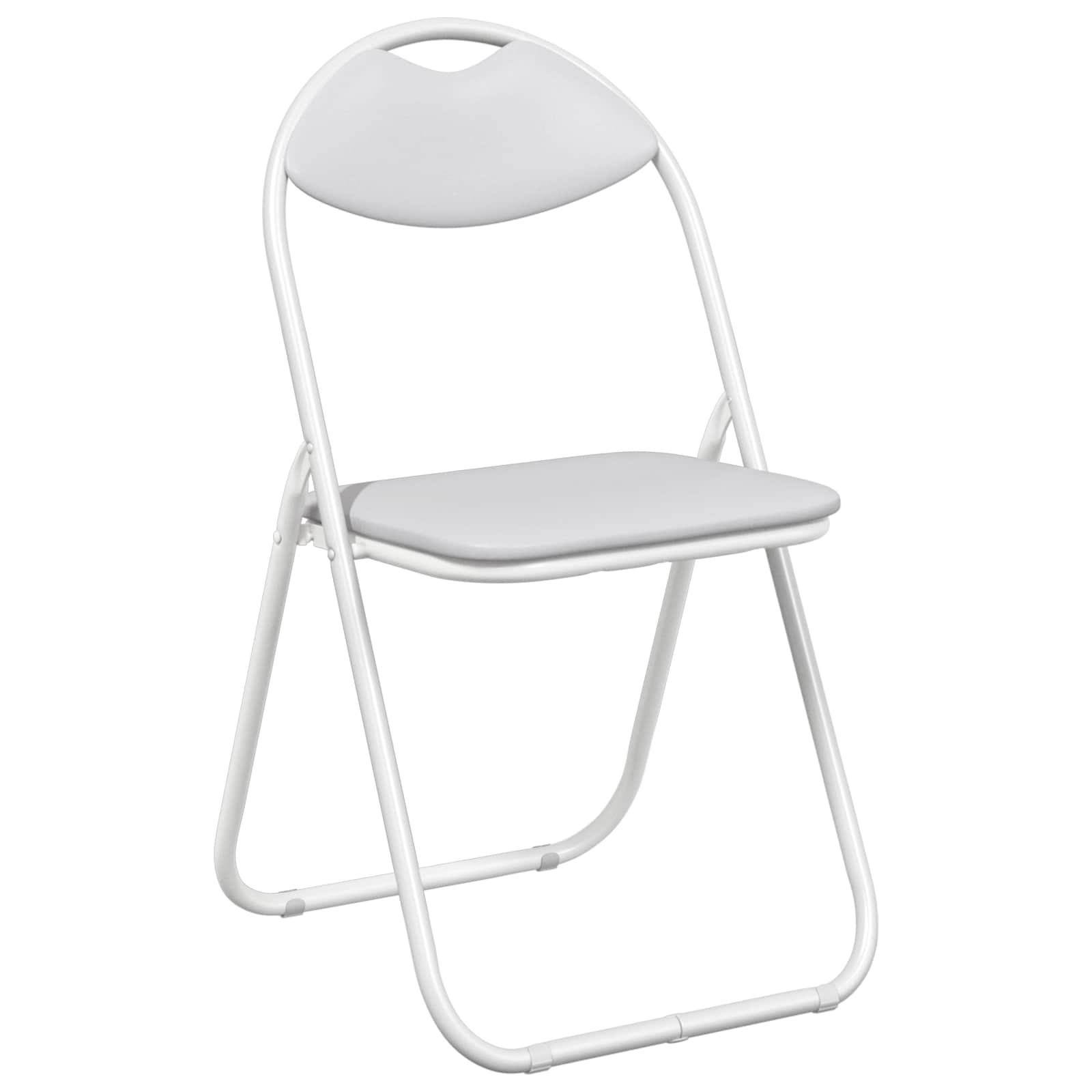 Sklopiva stolica 8 pcs Bijeli 48 x 43,5 x 81 cm Lažna koža