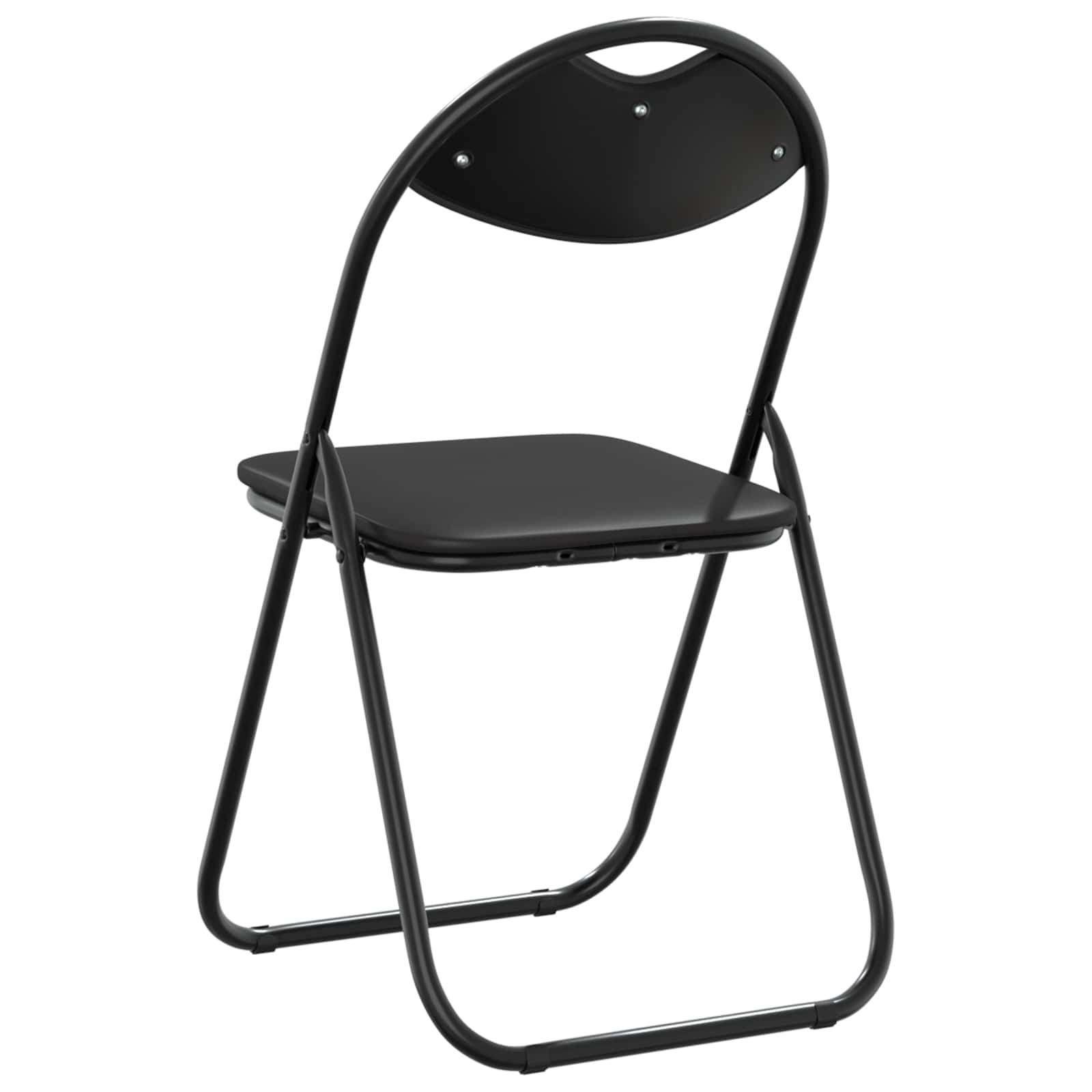 Sklopiva stolica 8 pcs Crna 48 x 43,5 x 81 cm Lažna koža