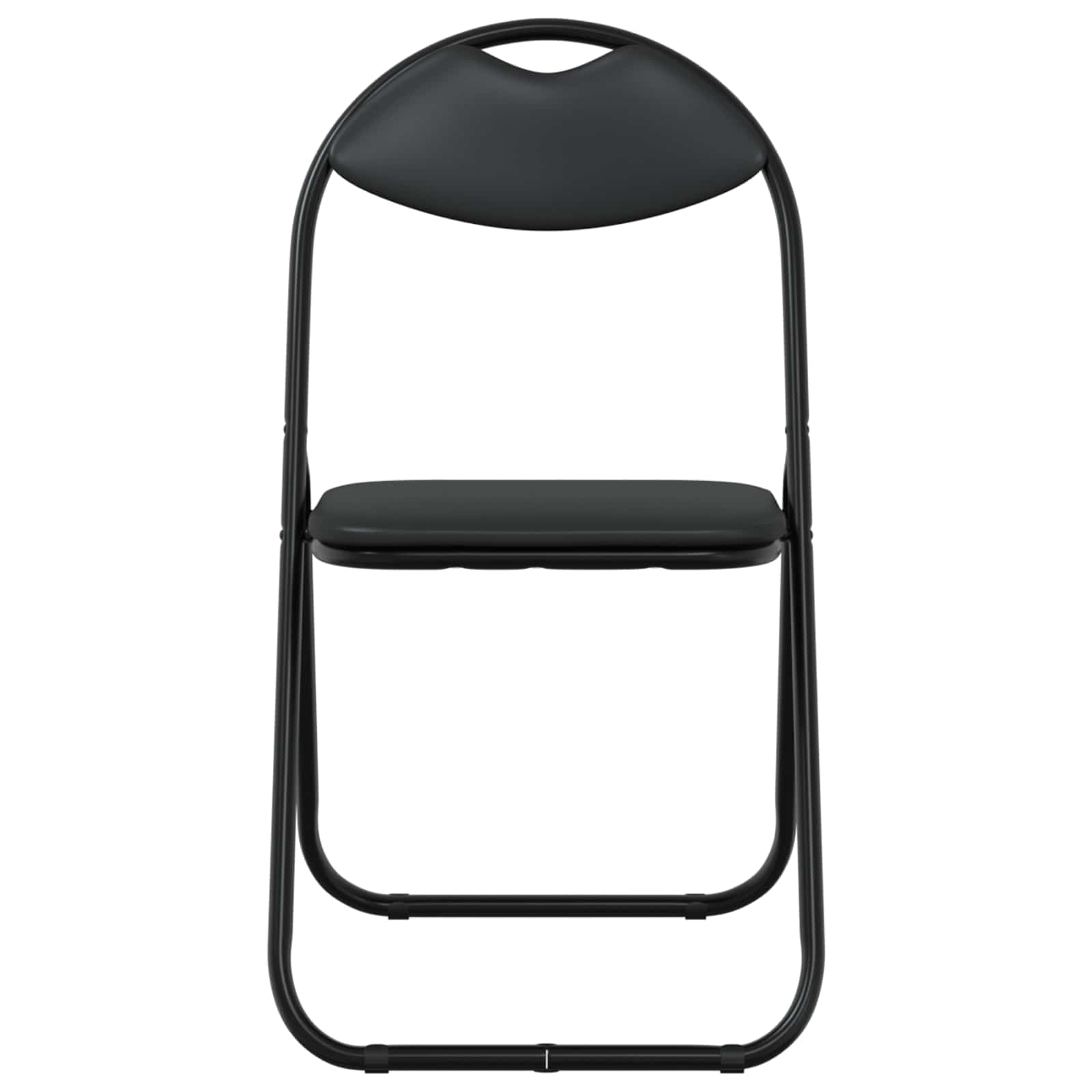 Sklopiva stolica 8 pcs Crna 48 x 43,5 x 81 cm Lažna koža