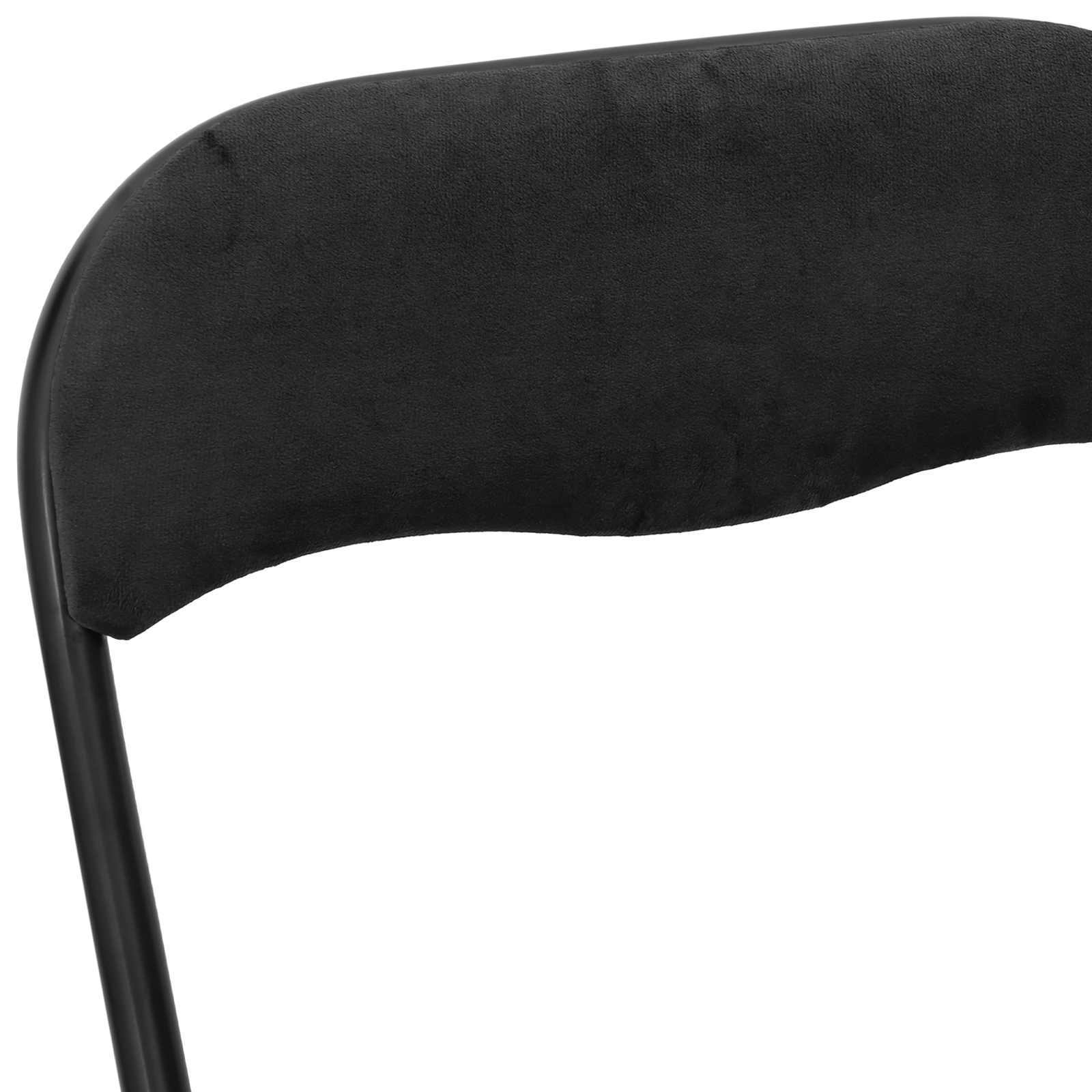 Sklopiva stolica 2 pcs Crna 48 x 44 x 78 cm Baršun