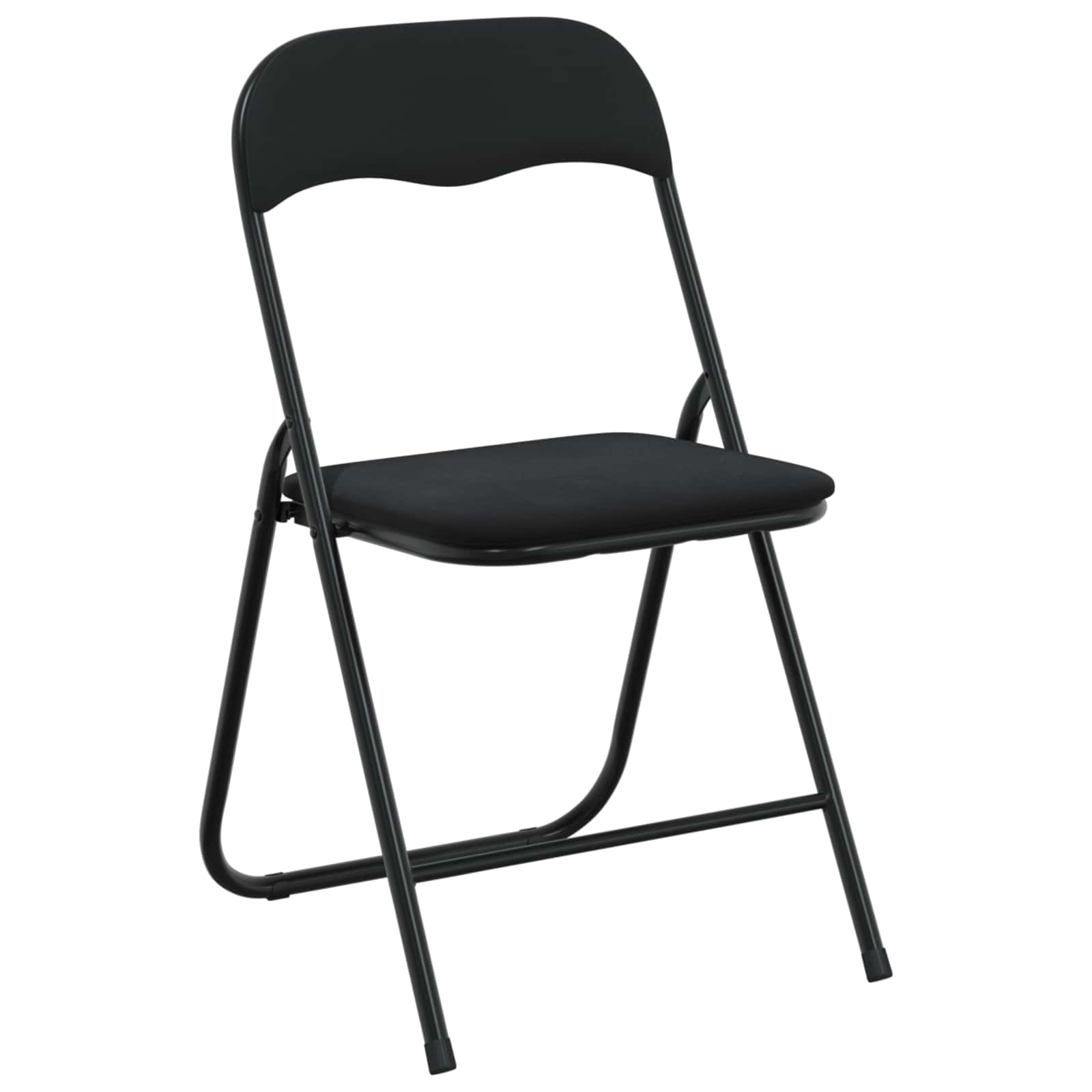 Sklopiva stolica 2 pcs Crna 48 x 44 x 78 cm Baršun