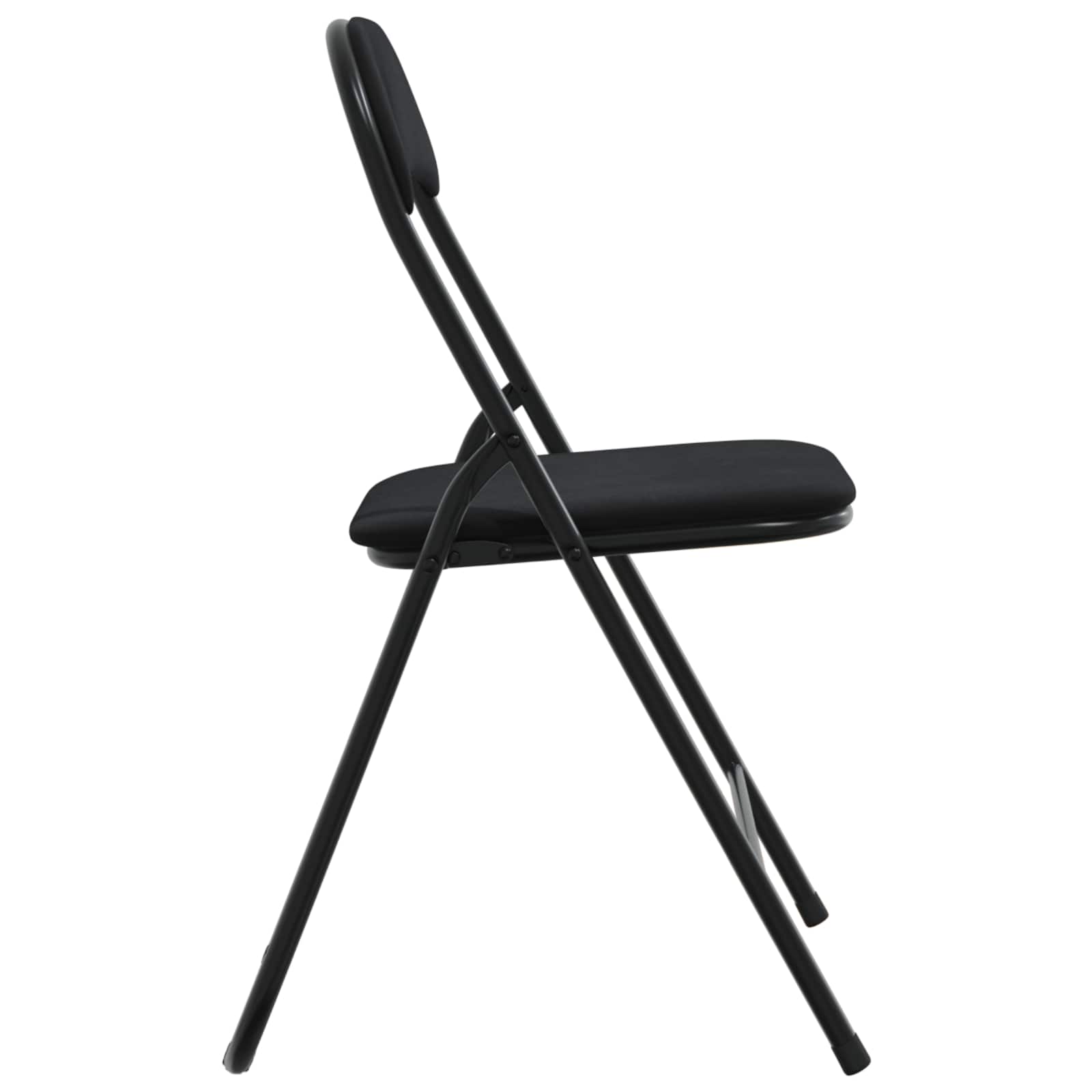 Sklopiva stolica 2 pcs Crna 48 x 44 x 78 cm Baršun