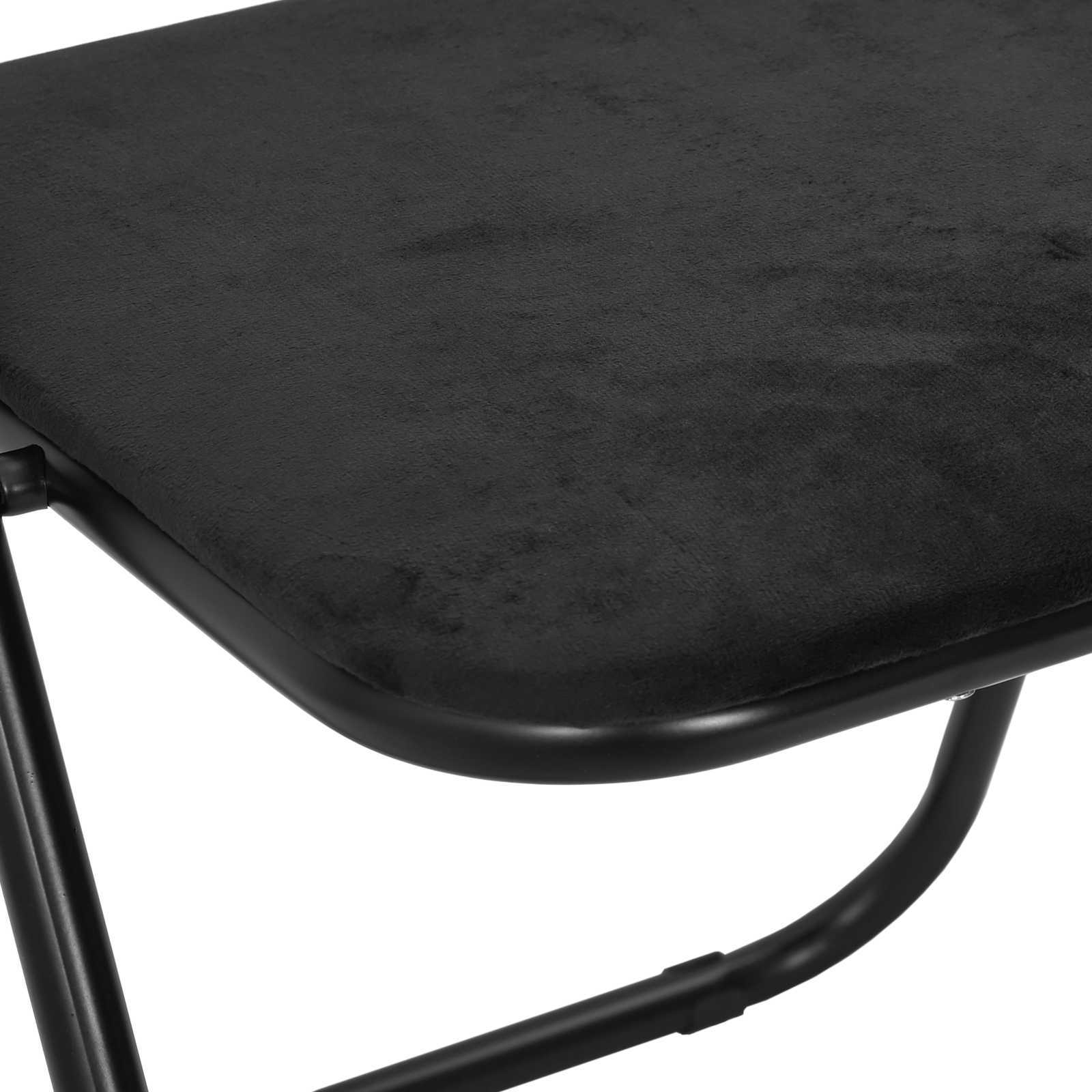 Sklopiva stolica 8 pcs Crna 48 x 44 x 78 cm Baršun