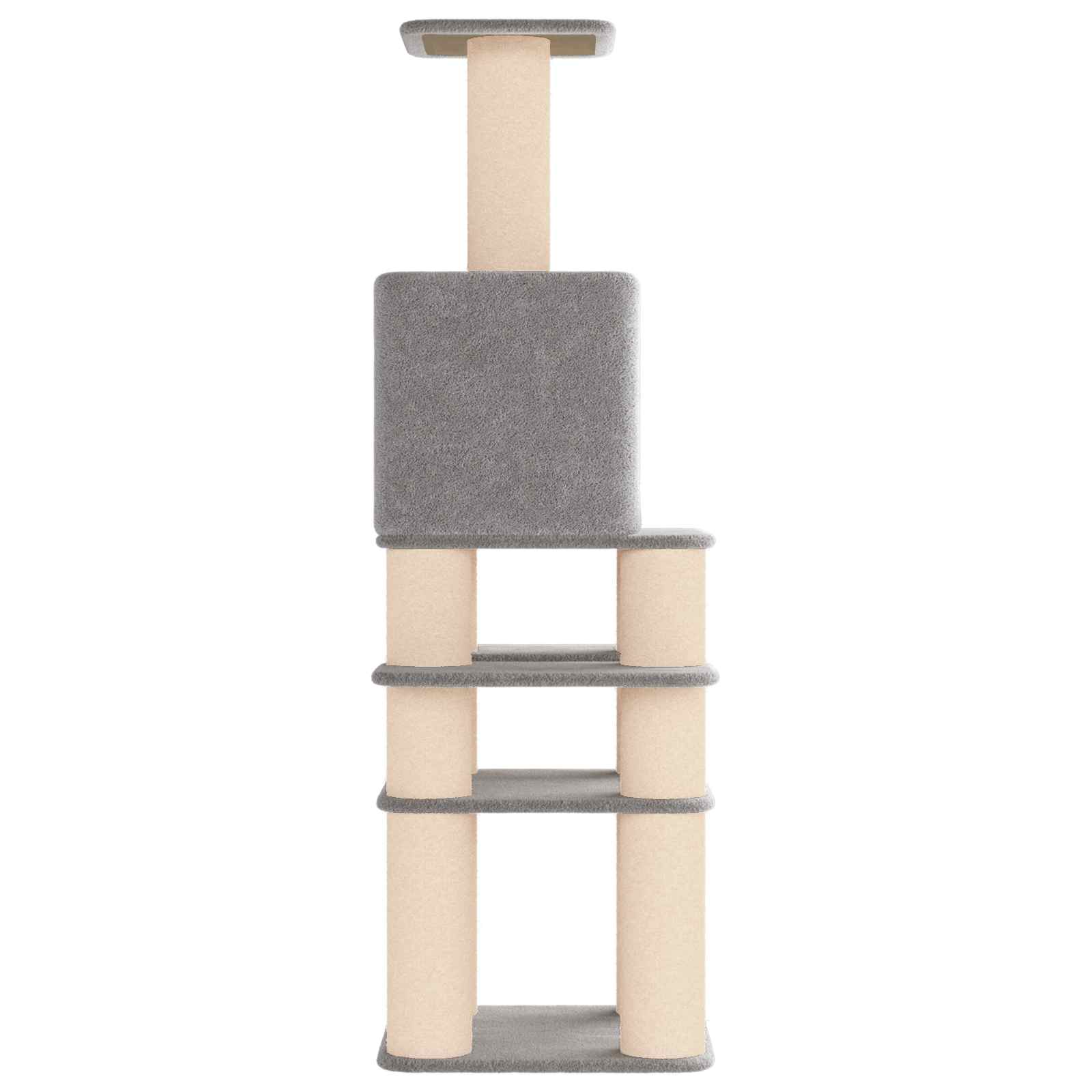 Mačje drvo s sisalnim postoljima za grebanje Svjetlosiva 180 cm