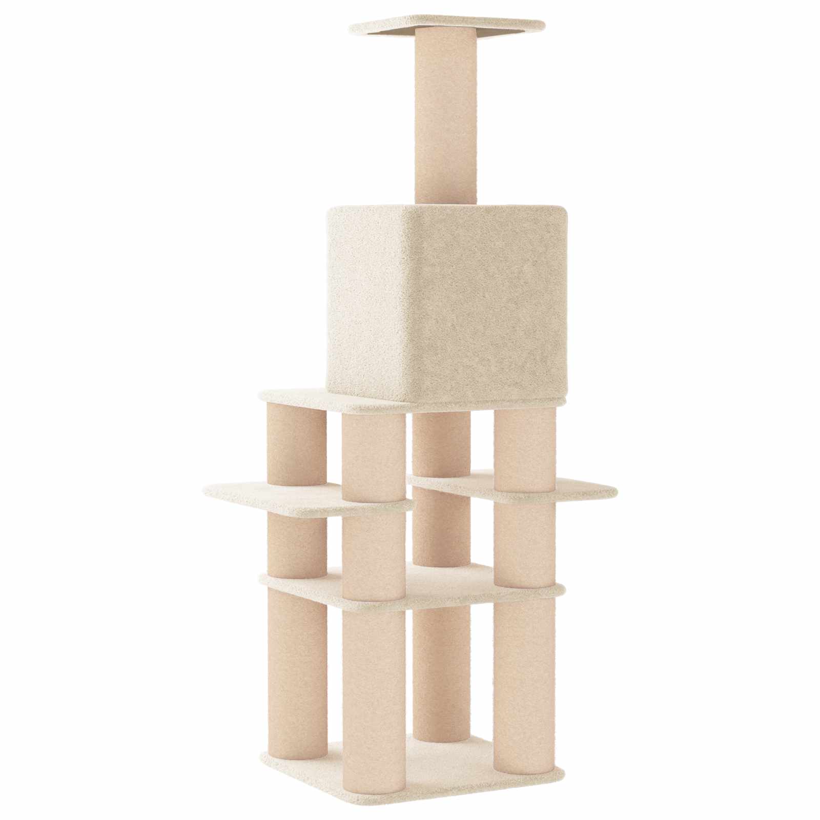 Mačje drvo s sisalnim postoljima za grebanje Krem 180 cm