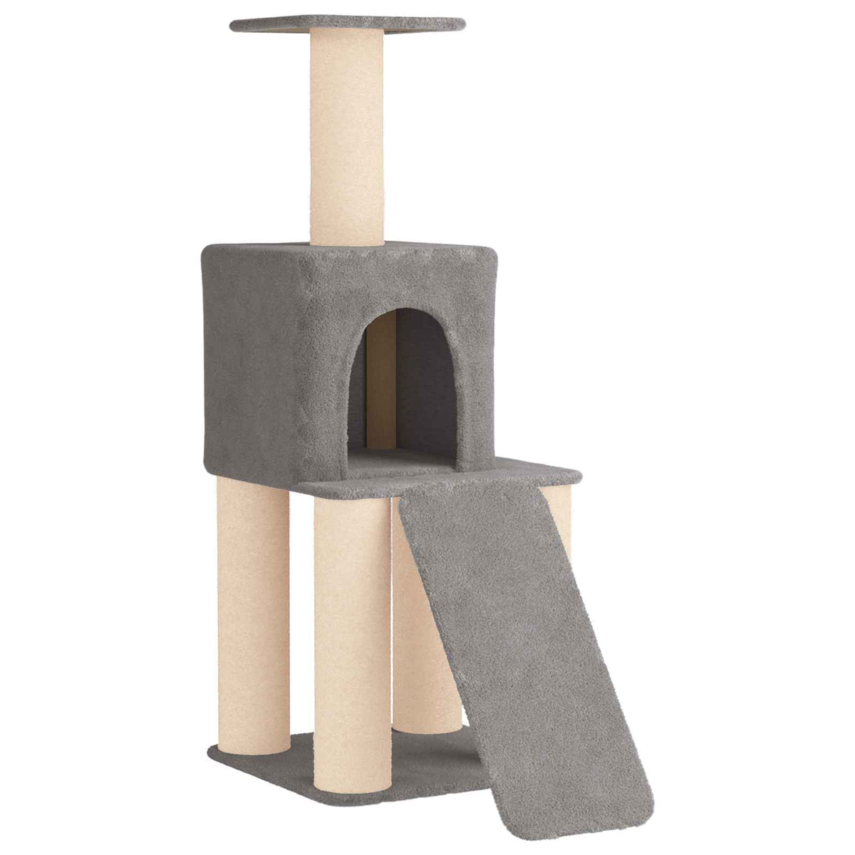 Mačje drvo s sisalnim postoljima za grebanje Svjetlosiva 146 cm