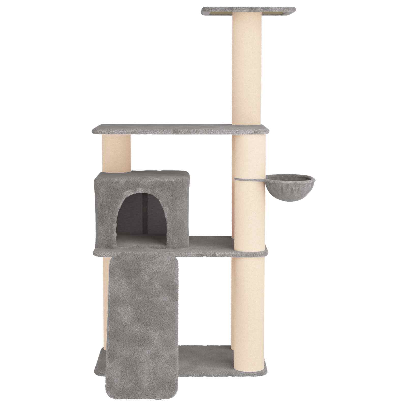 Mačje drvo s sisalnim postoljima za grebanje Svjetlosiva 173 cm