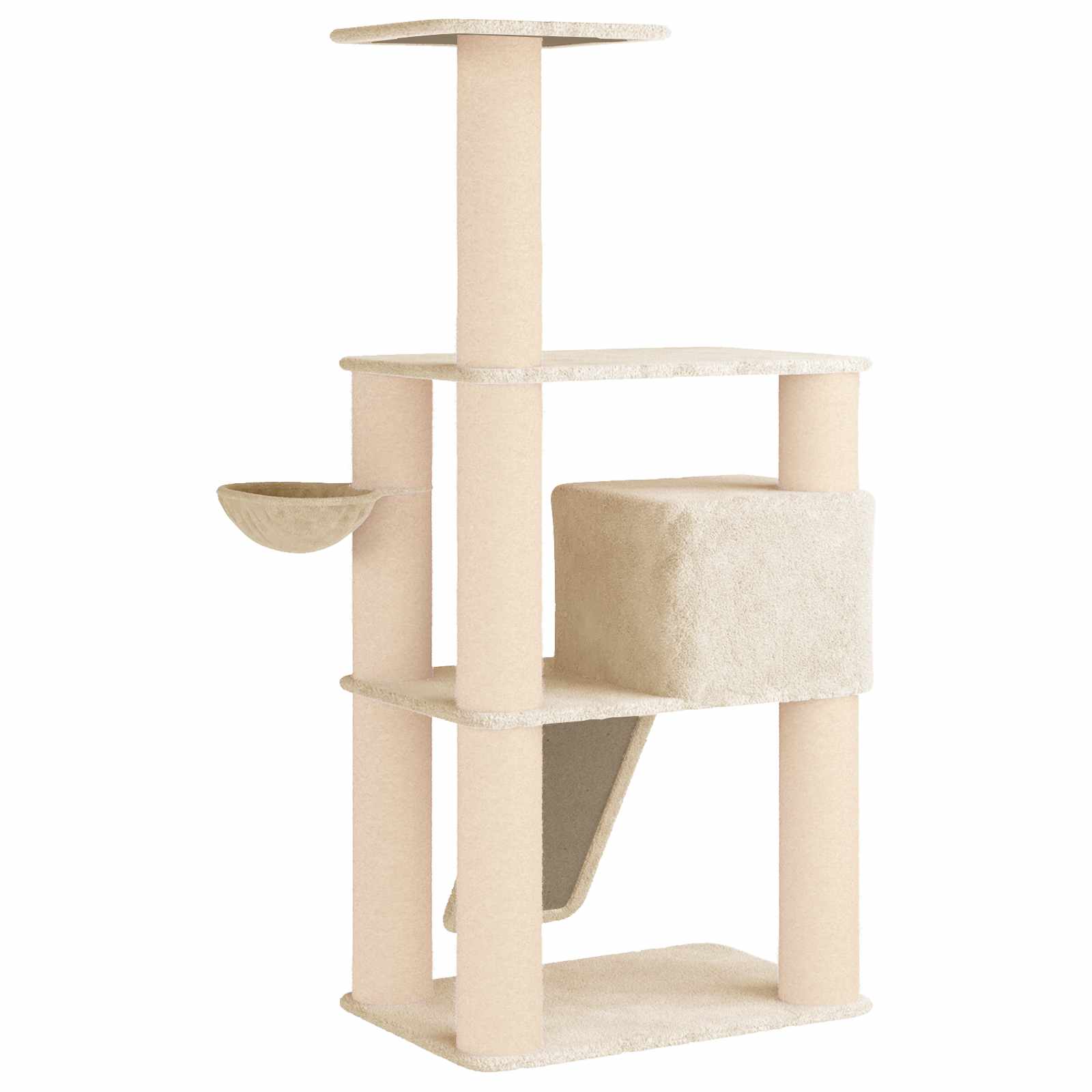 Mačje drvo s sisalnim postoljima za grebanje Krem 173 cm
