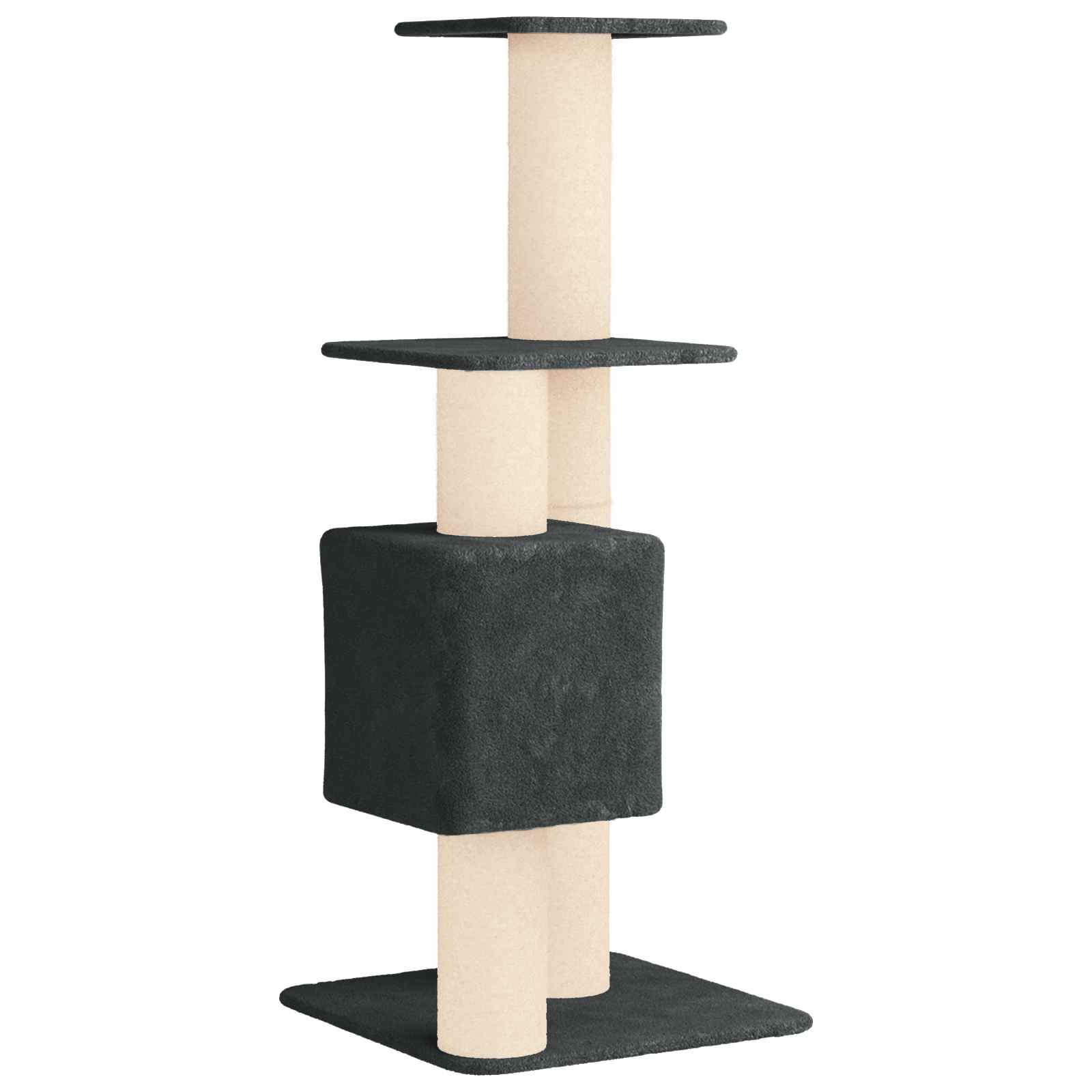 Mačje drvo s sisalnim postoljima za grebanje Tamnosiva 137 cm