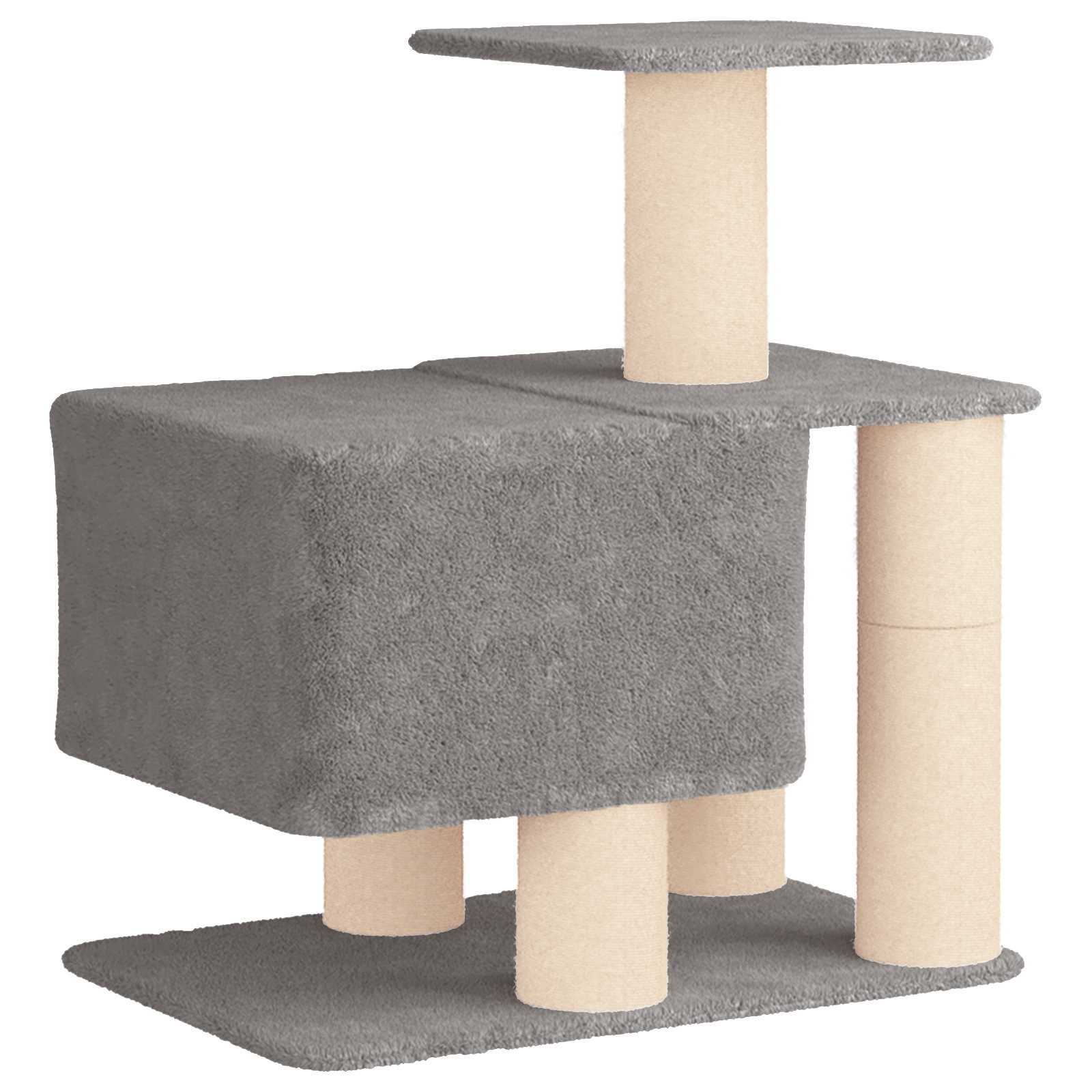 Mačje drvo s sisalnim postoljima za grebanje Svjetlosiva 96 cm