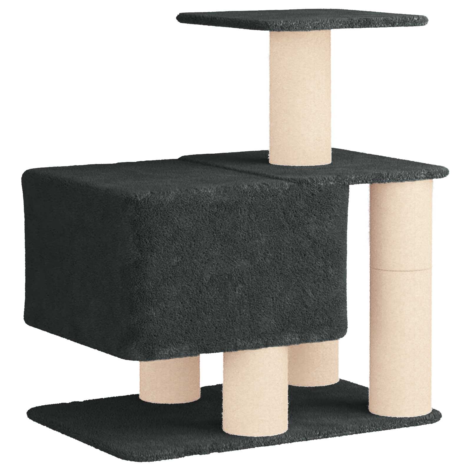 Mačje drvo s sisalnim postoljima za grebanje Tamnosiva 96 cm