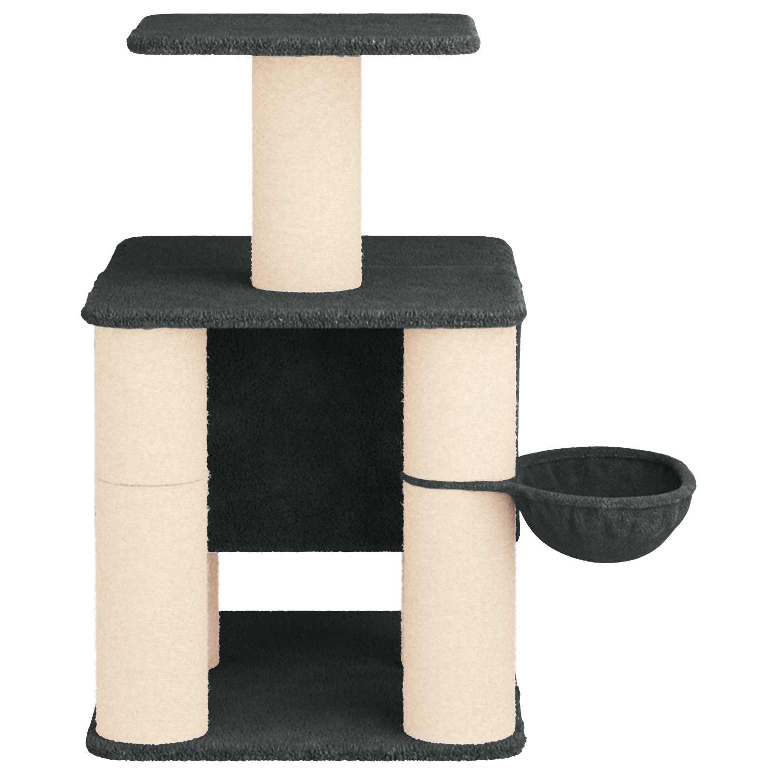 Mačje drvo s sisalnim postoljima za grebanje Tamnosiva 96 cm