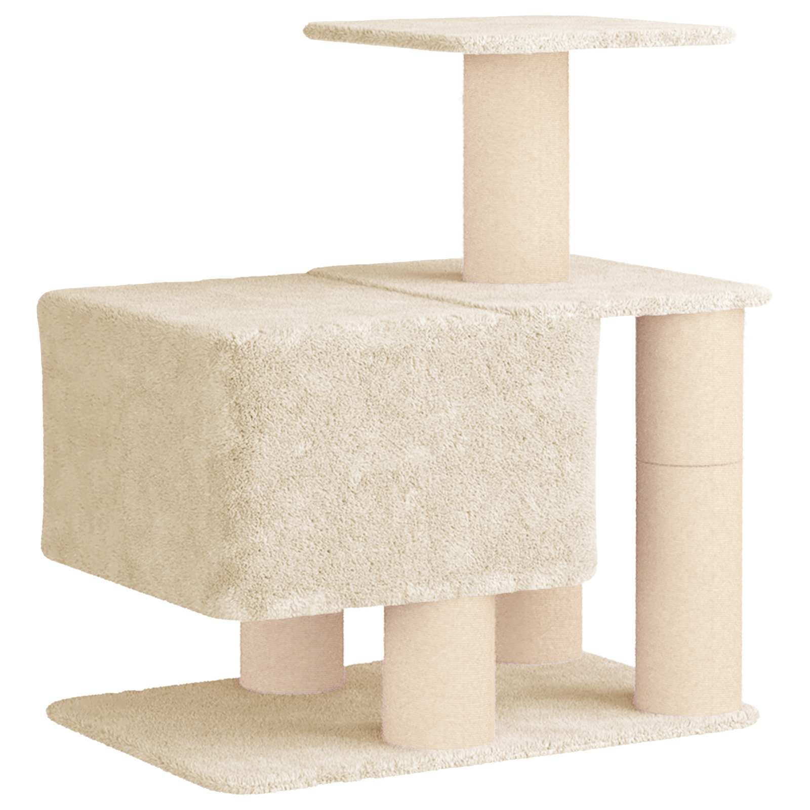 Mačje drvo s sisalnim postoljima za grebanje Krem 96 cm