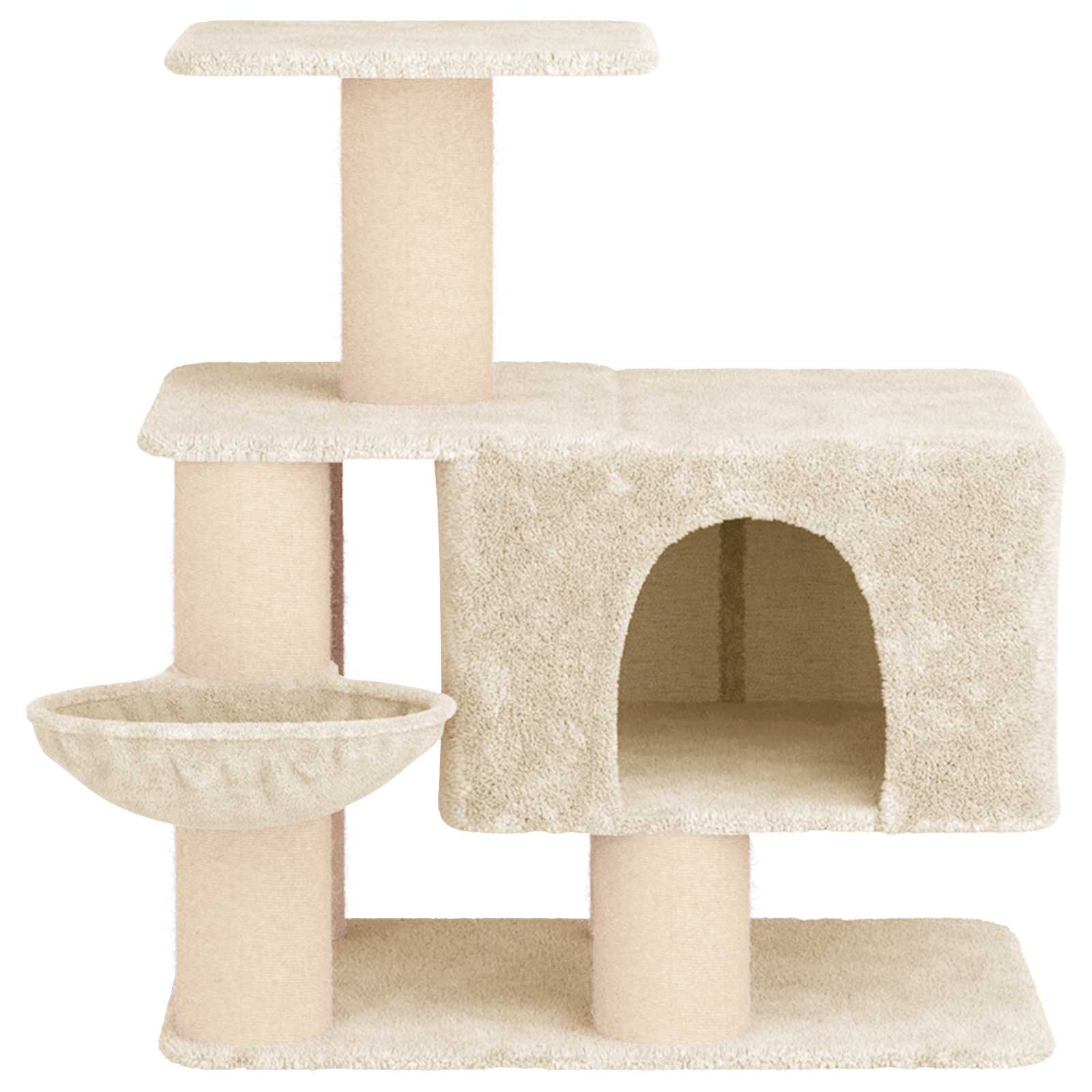 Mačje drvo s sisalnim postoljima za grebanje Krem 96 cm
