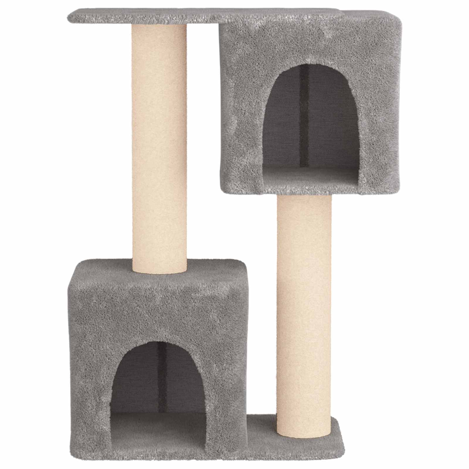 Mačje drvo s sisalnim postoljima za grebanje Svjetlosiva 114 cm