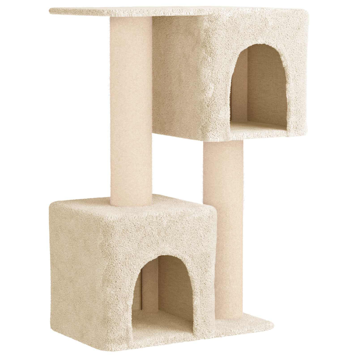 Mačje drvo s sisalnim postoljima za grebanje Krem 114 cm
