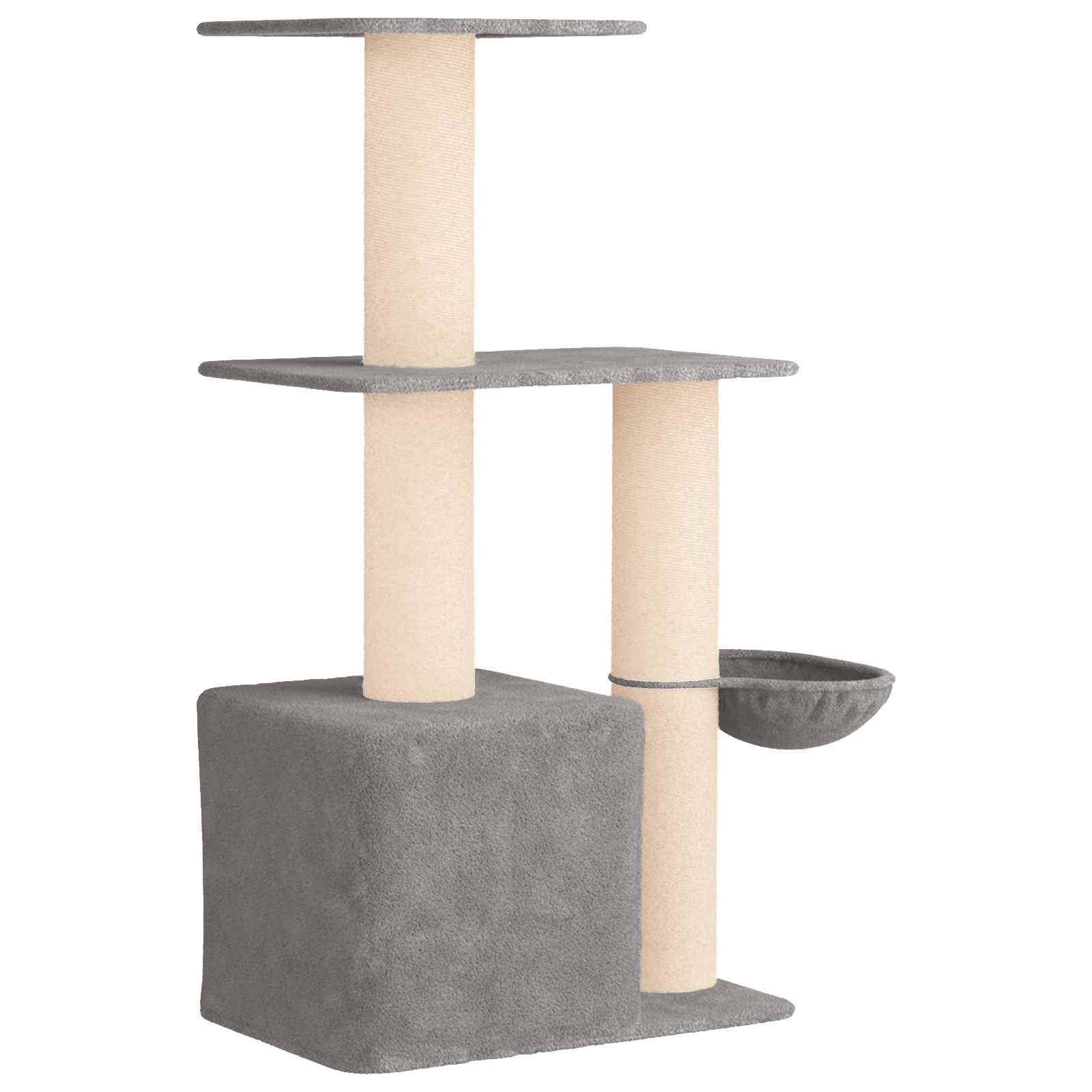 Mačje drvo s sisalnim postoljima za grebanje Svjetlosiva 133 cm