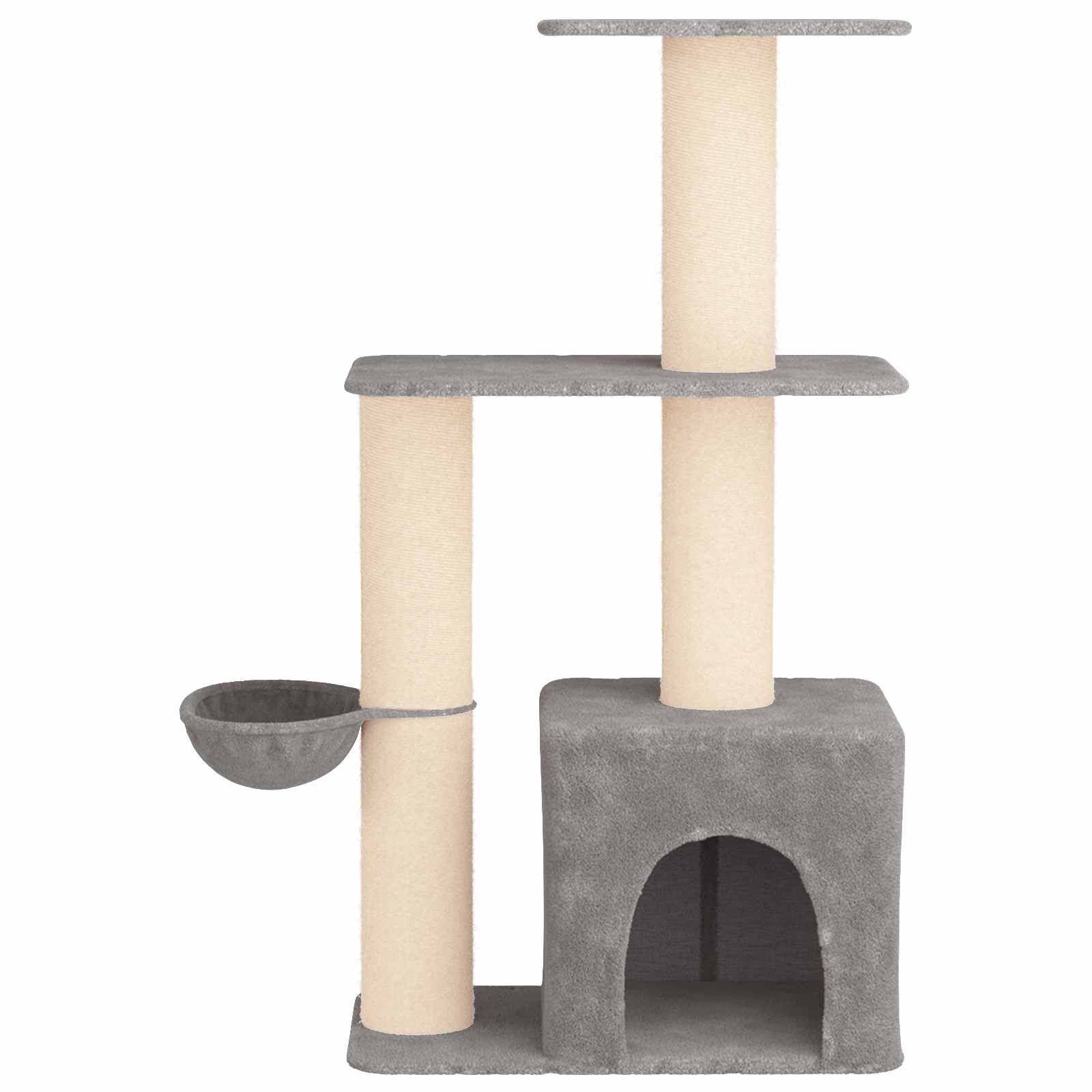 Mačje drvo s sisalnim postoljima za grebanje Svjetlosiva 133 cm