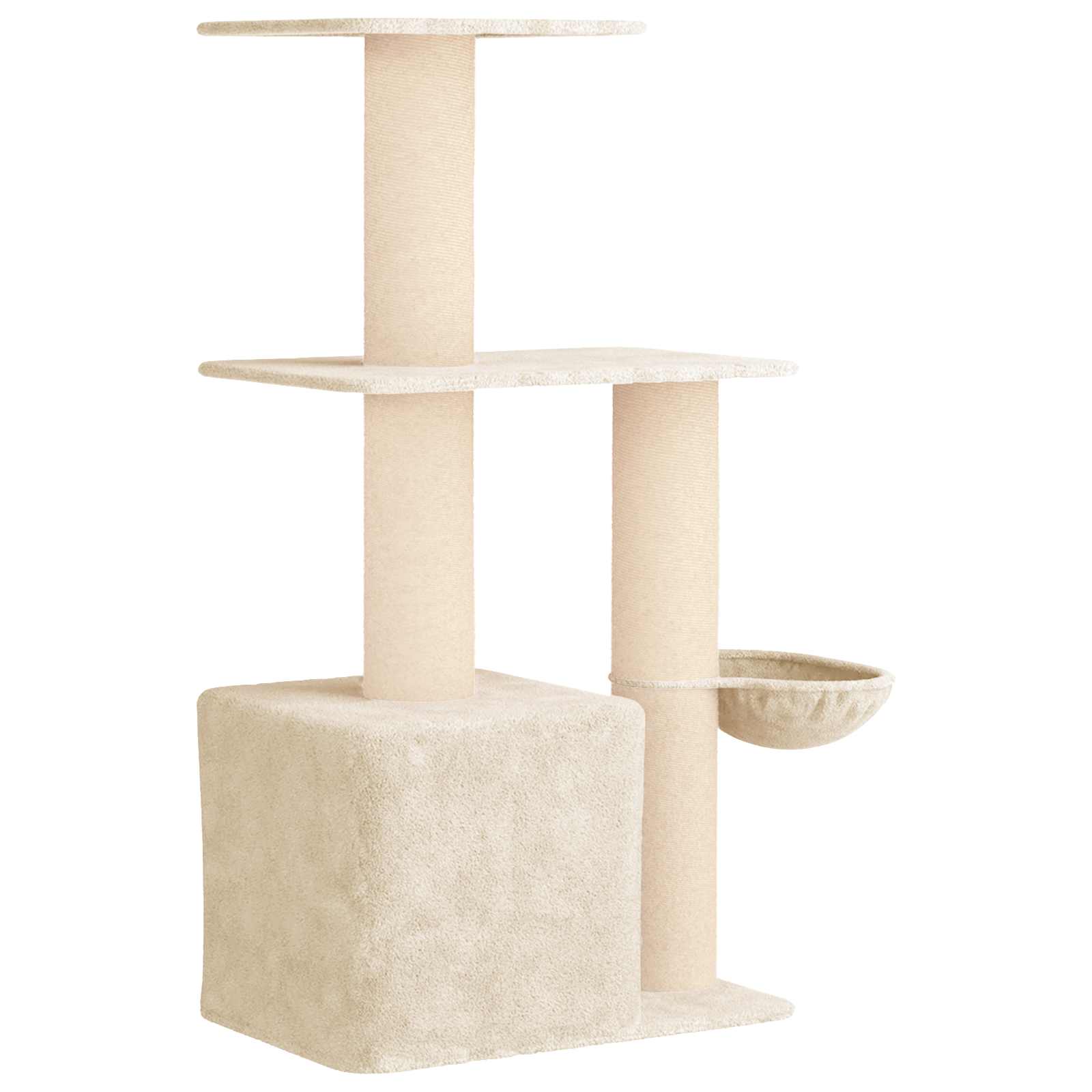 Mačje drvo s sisalnim postoljima za grebanje Krem 133 cm
