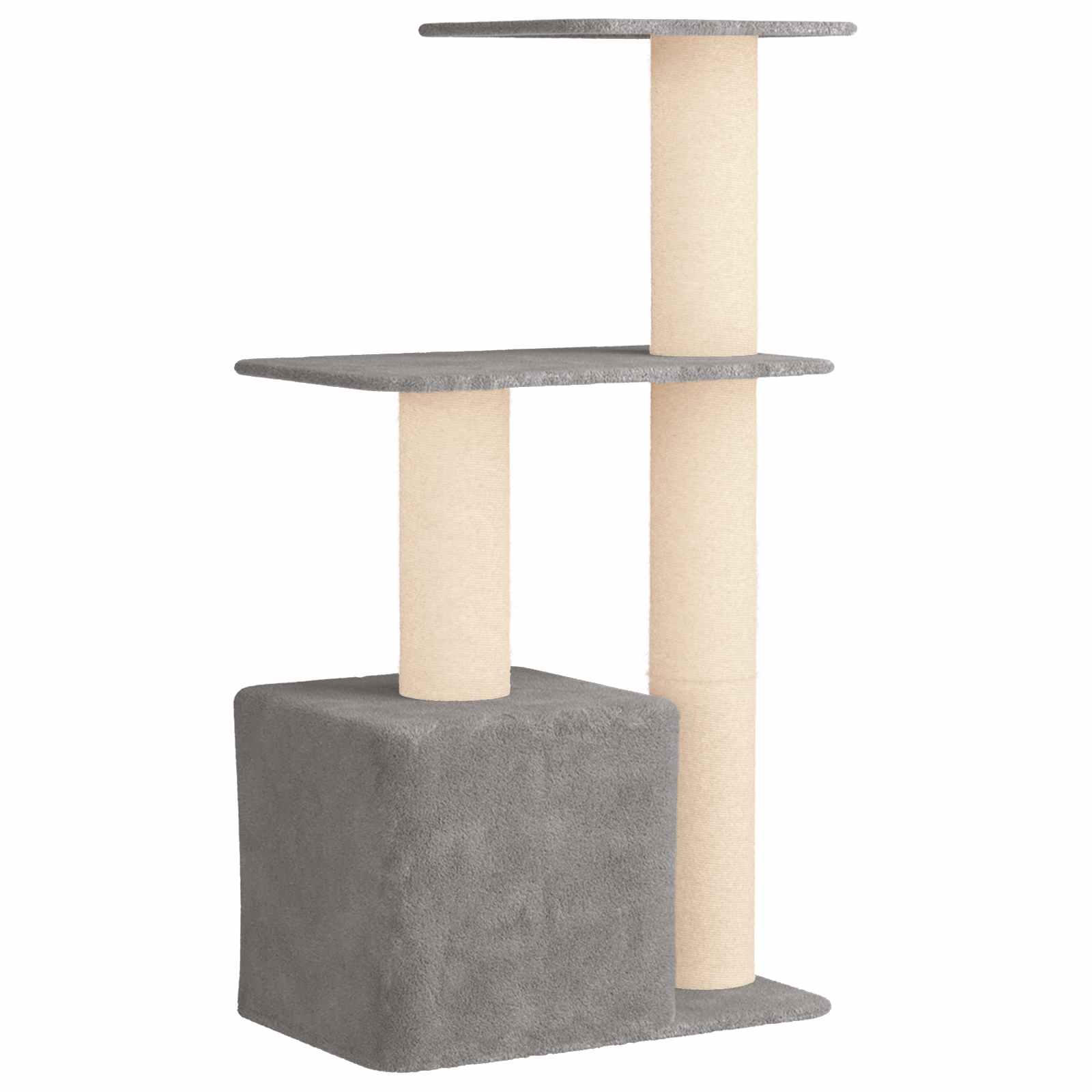 Mačje drvo s sisalnim postoljima za grebanje Svjetlosiva 133 cm