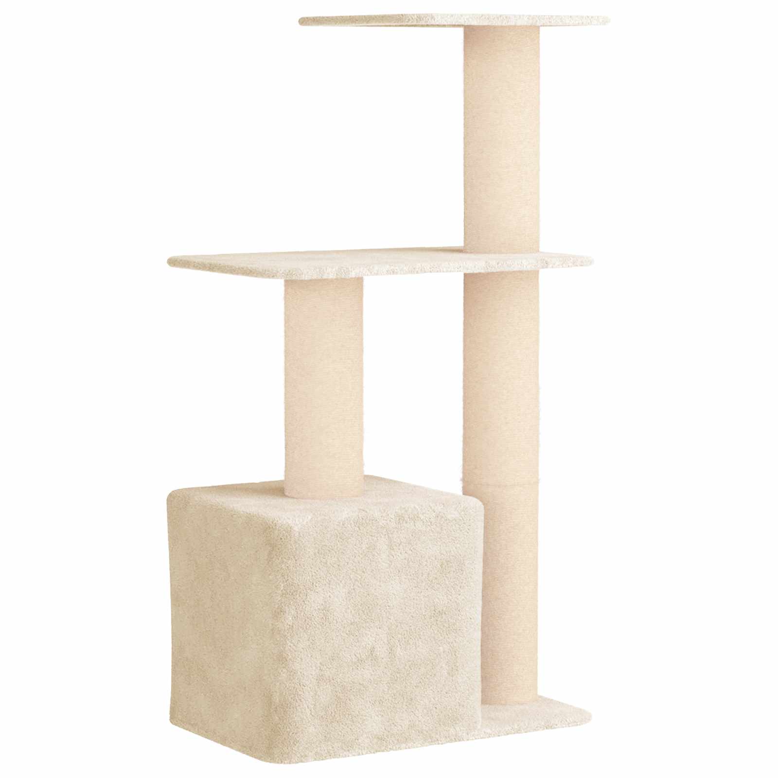 Mačje drvo s sisalnim postoljima za grebanje Krem 133 cm