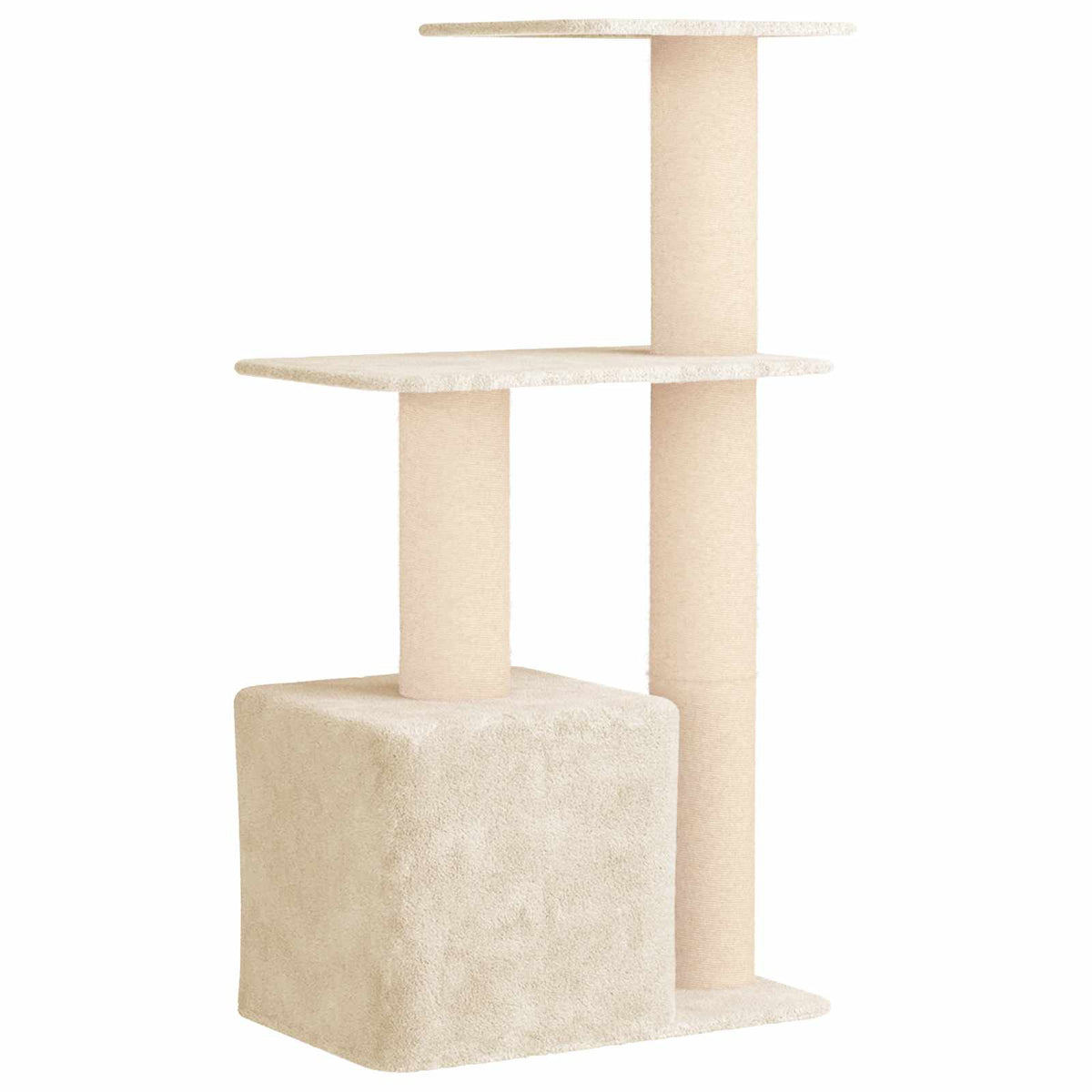 Mačje drvo s sisalnim postoljima za grebanje Krem 133 cm