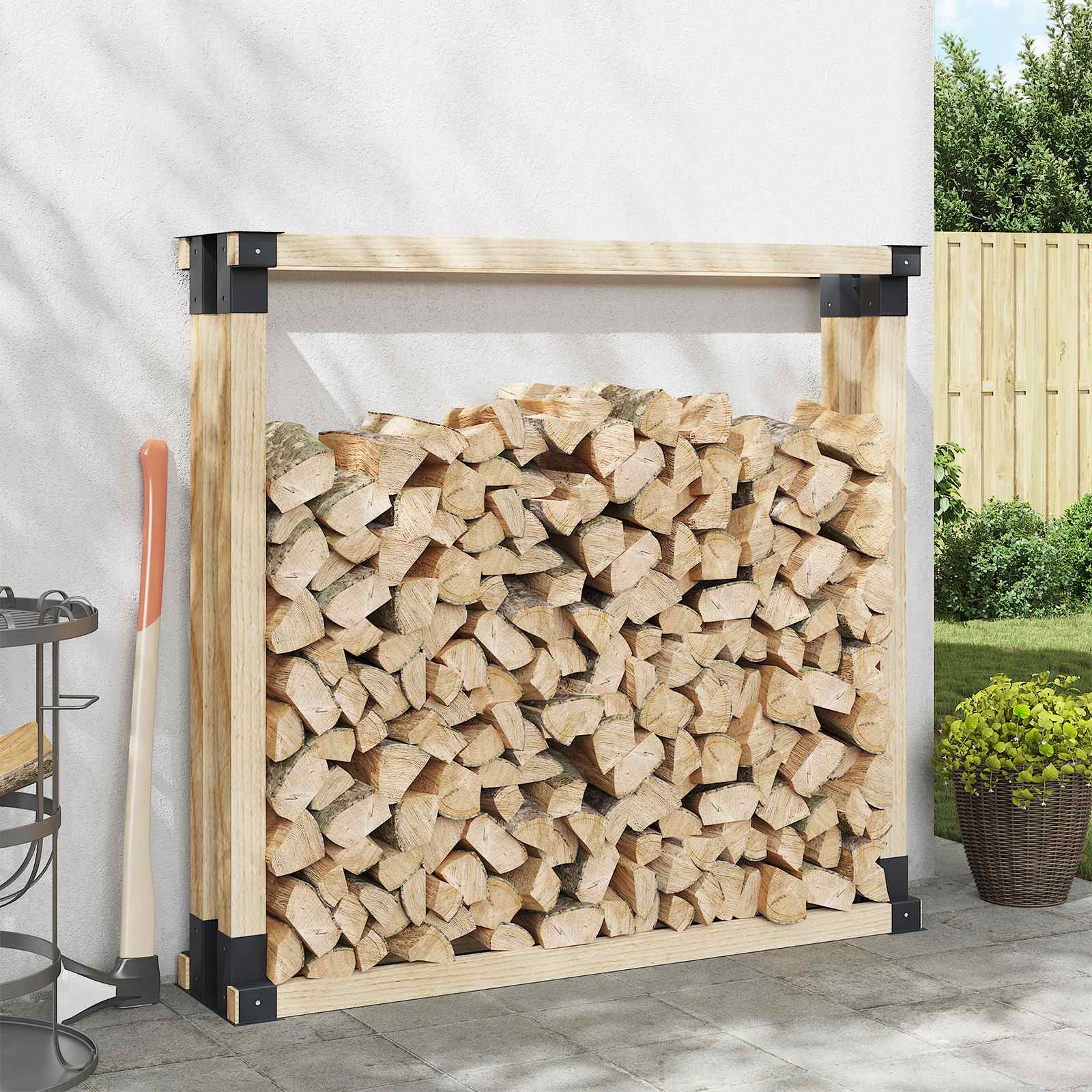 Pomoć za slaganje drva 4 pcs Antracit 34 x 10 x 15 cm Čelik