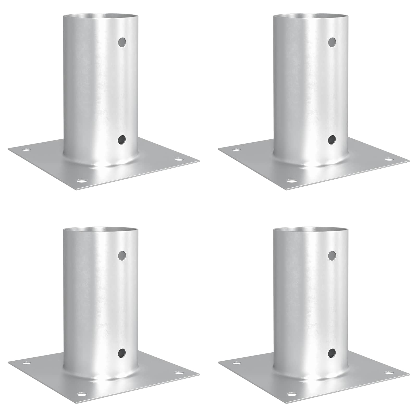 Okrugli sidrište u zemlji 4 pcs Srebrna 15 x 15 x 15 cm Metal