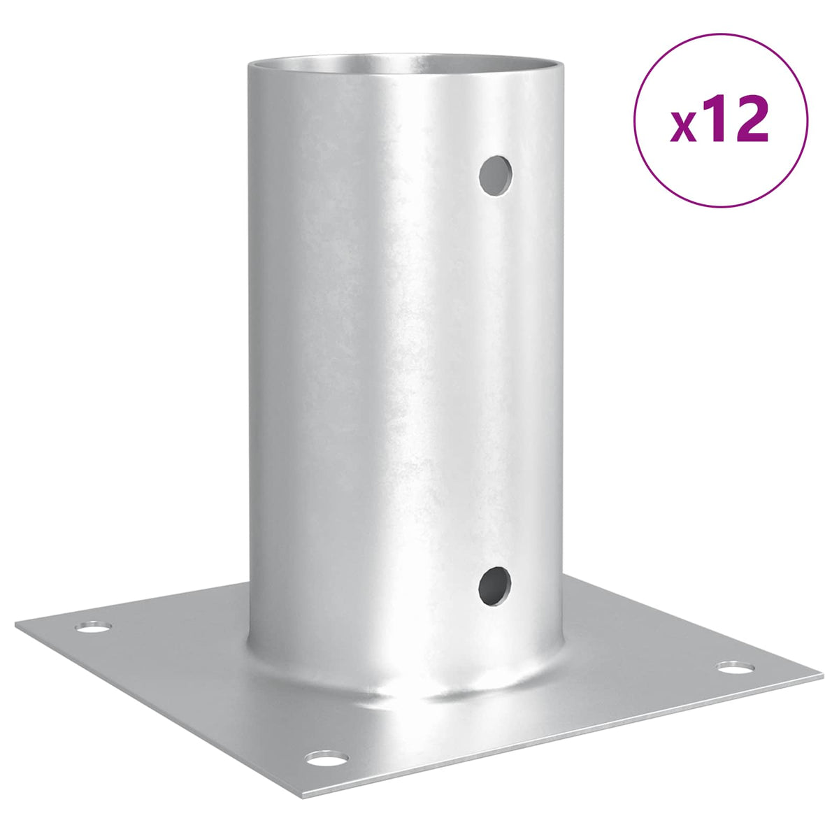 Okrugli sidrište u zemlji 12 pcs Srebrna 15 x 15 x 15 cm Metal