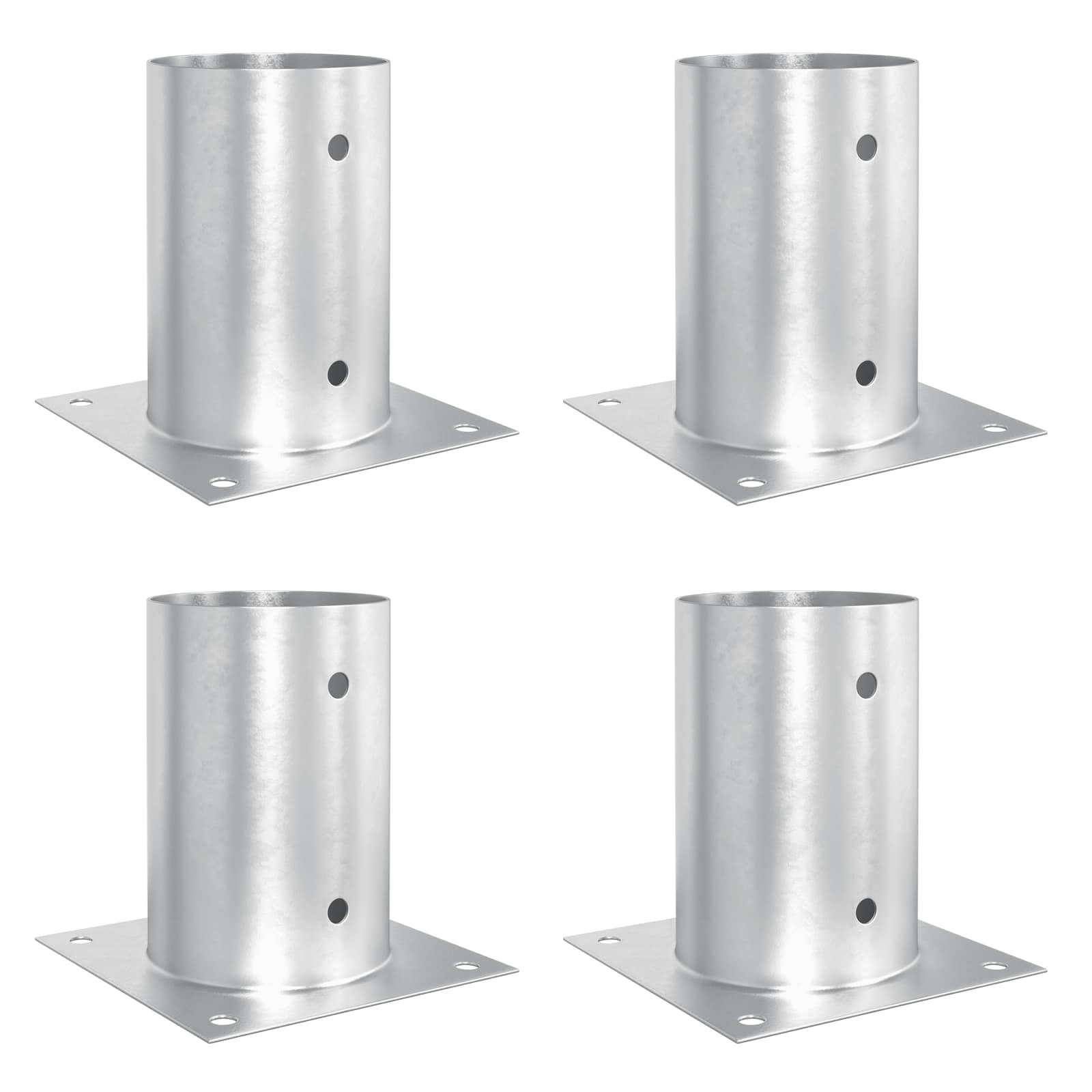 Okrugli sidrište u zemlji 4 pcs Srebrna 15 x 15 x 15 cm Metal