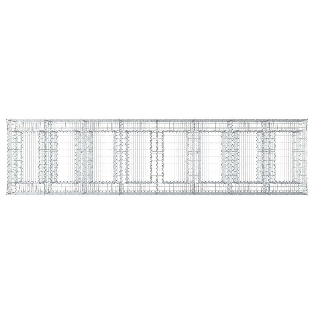 Gabionski uzdignuti krevet 4 pcs Srebrna