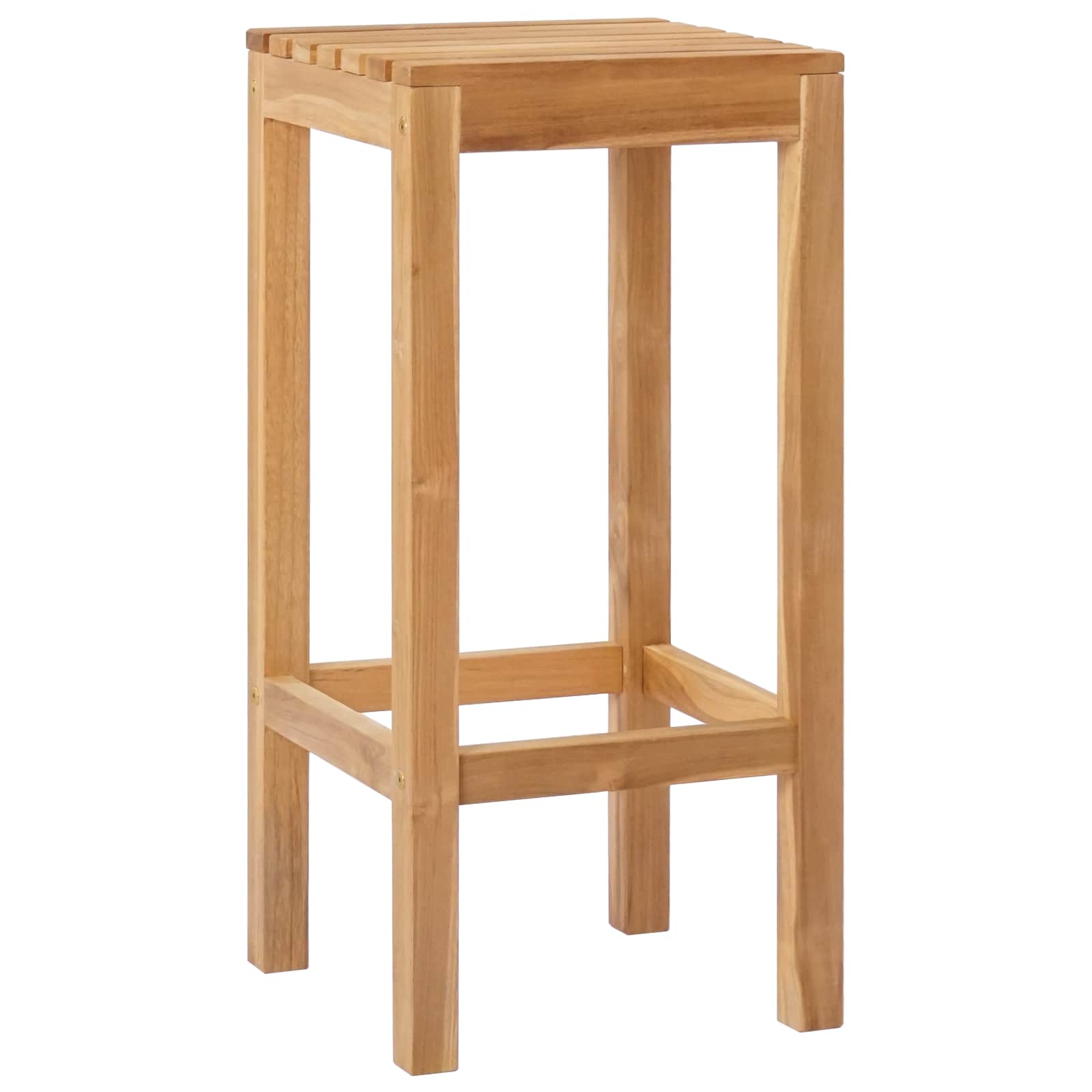 Barska stolica 2 pcs Prirodna 35 x 35 x 75 cm Čvrsto teak drvo