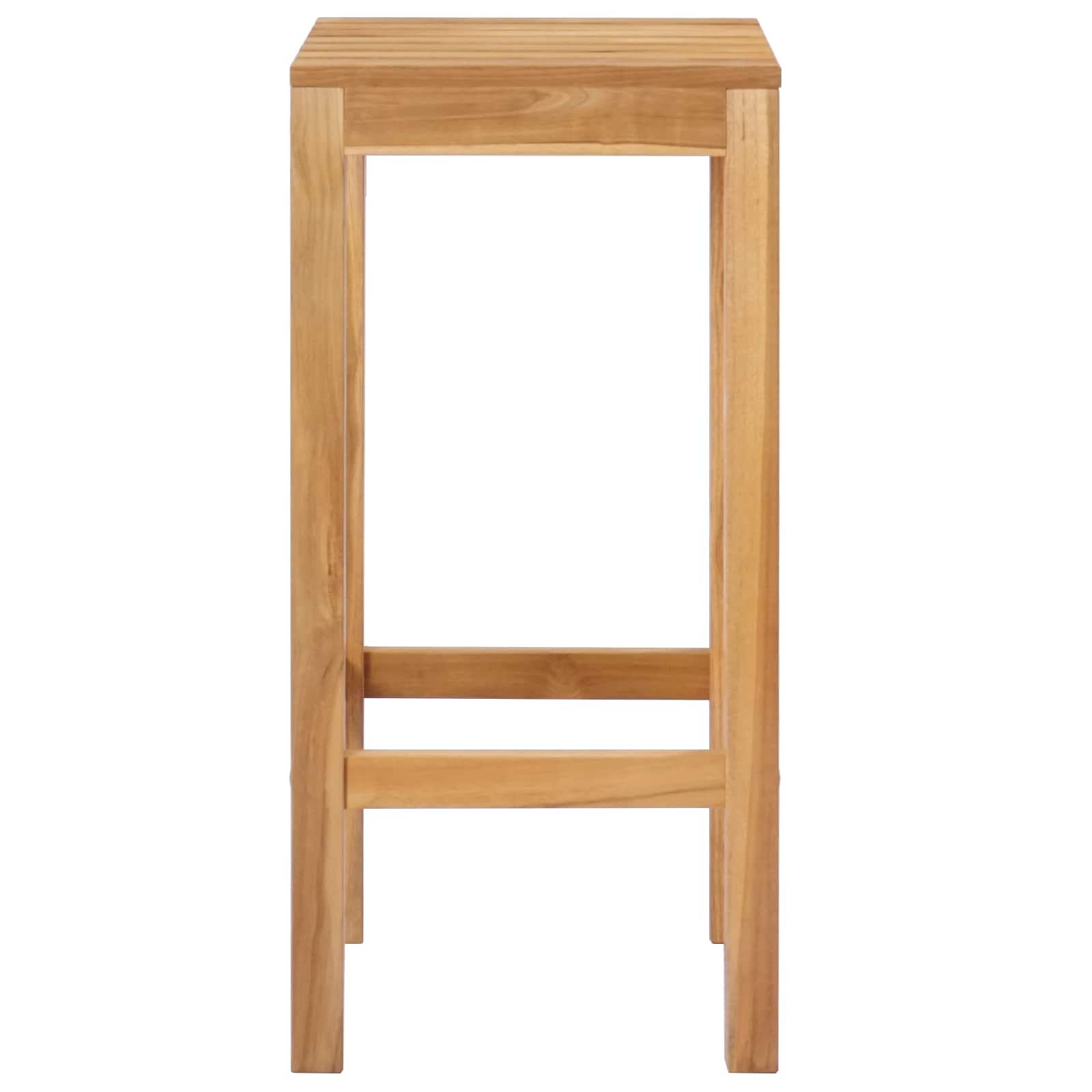 Barska stolica 2 pcs Prirodna 35 x 35 x 75 cm Čvrsto teak drvo